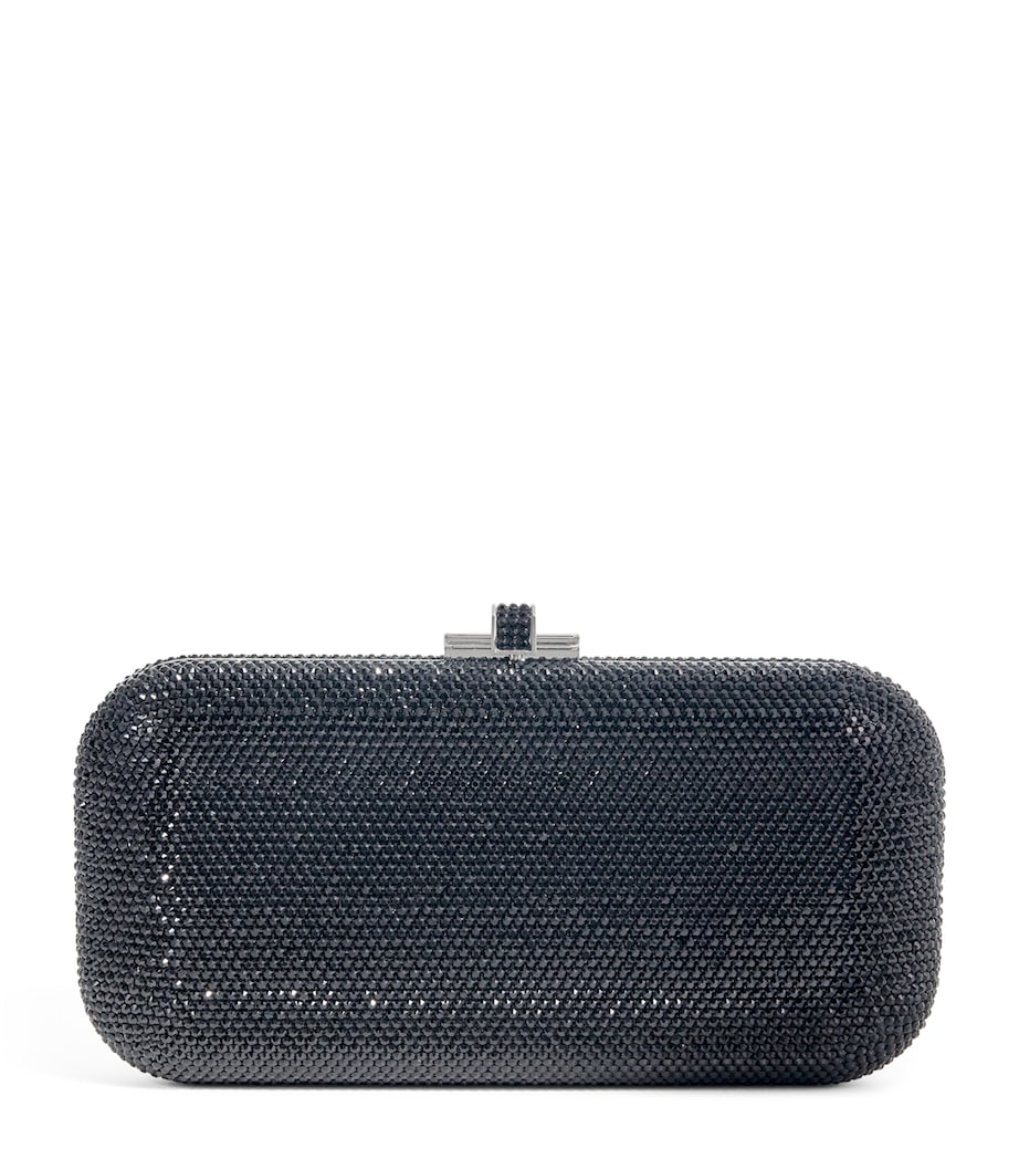 Crystal-Embellished Long Slide Clutch Bag SJET JET Image 1