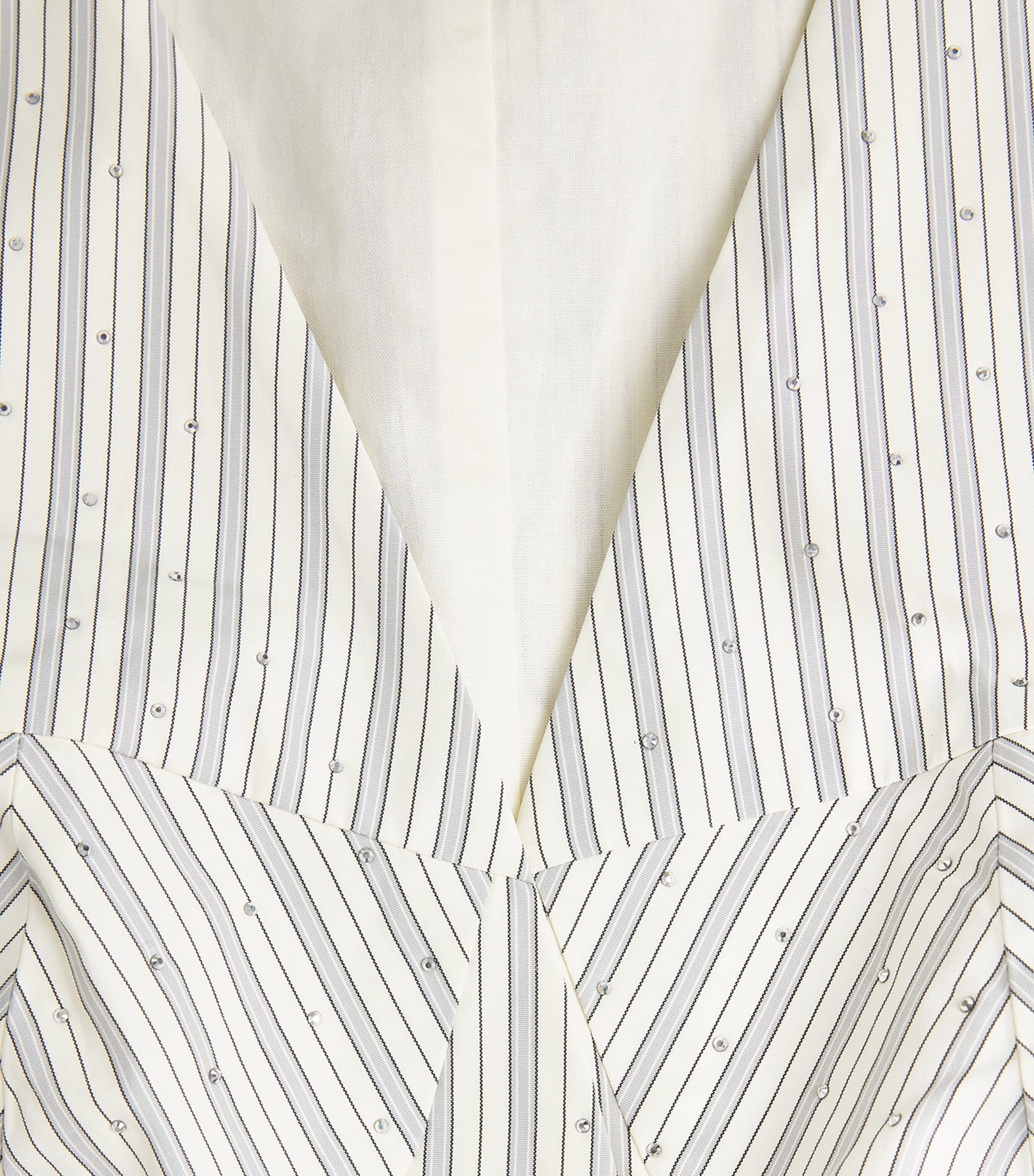 Embellished Stripe Crop Top ECRU Image 5