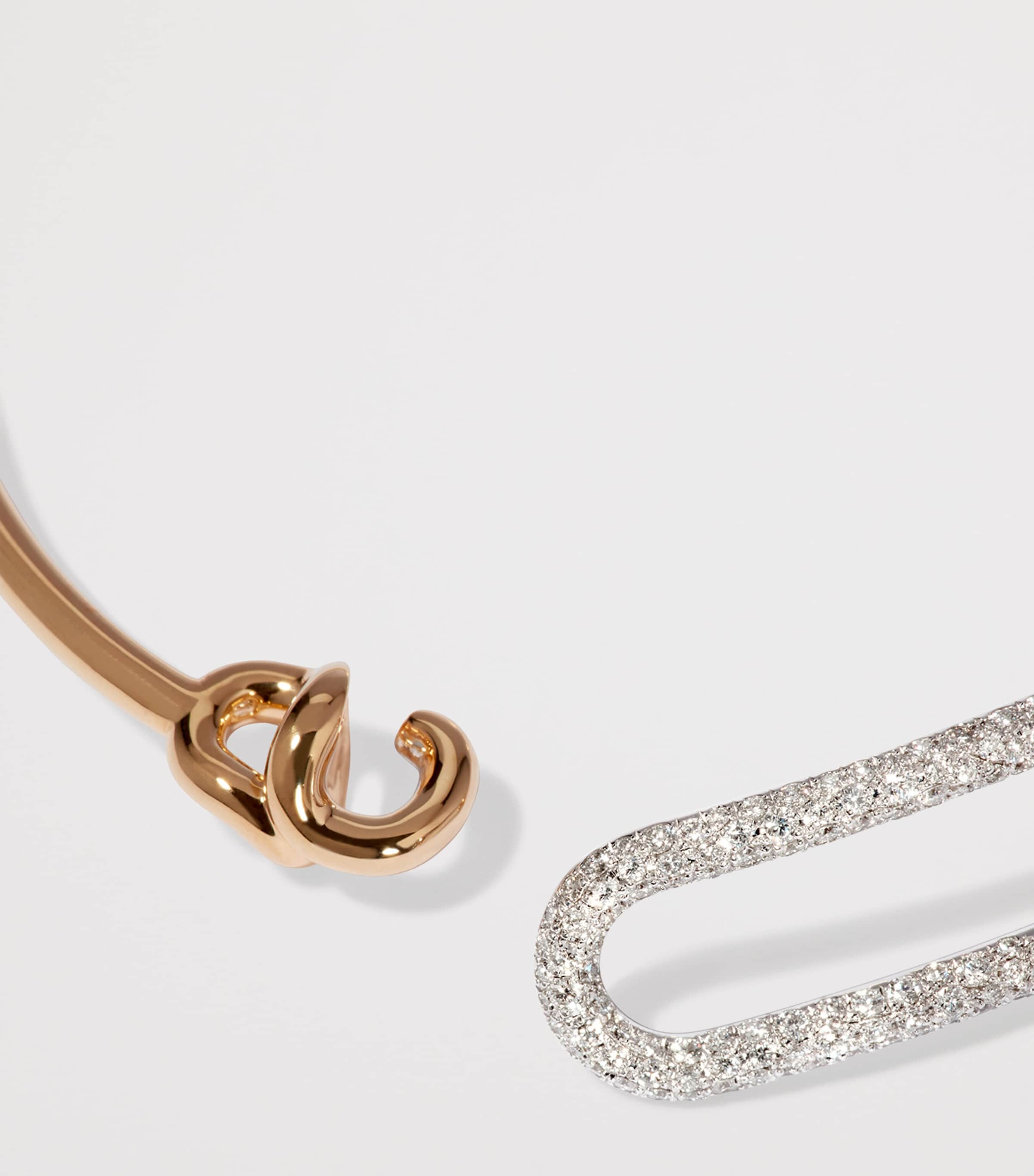 Yellow, White Gold and Diamond Knuckle Dust Bangle YELLOW GOLD Image 5