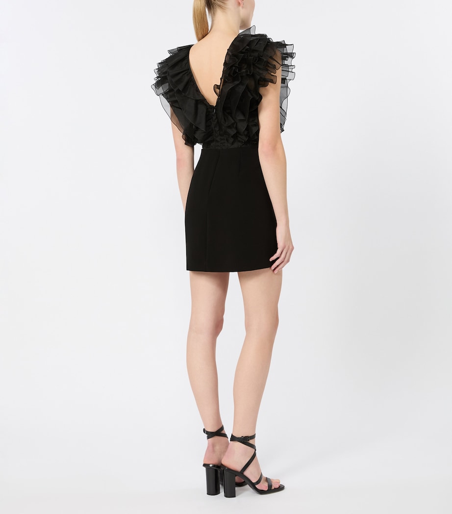 max mara black mini dress Max Mara bow-detail Zip Mini Dress | Black