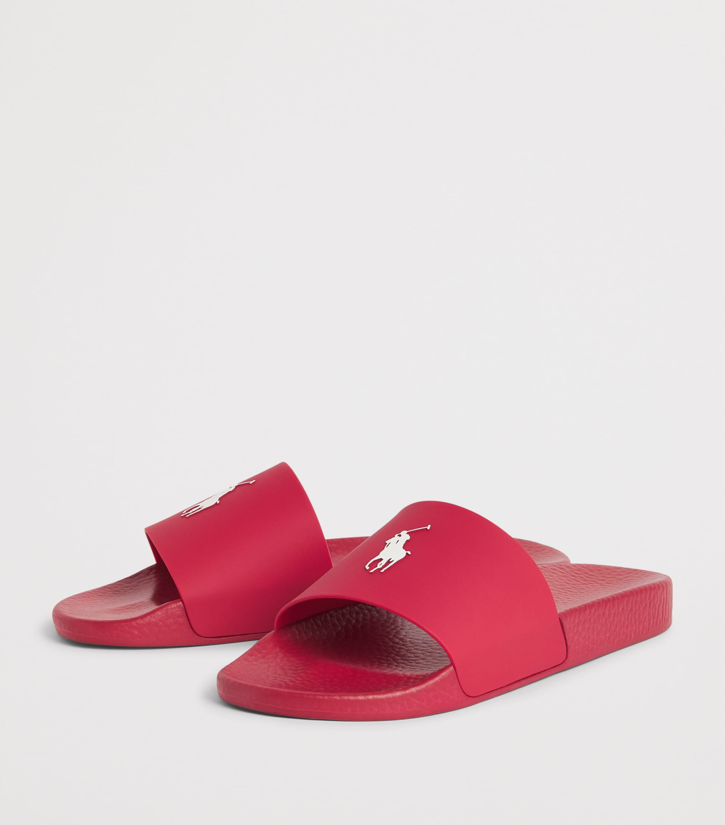 Polo Ralph Lauren Polo Pony Slides Red/deckwash White Image 3