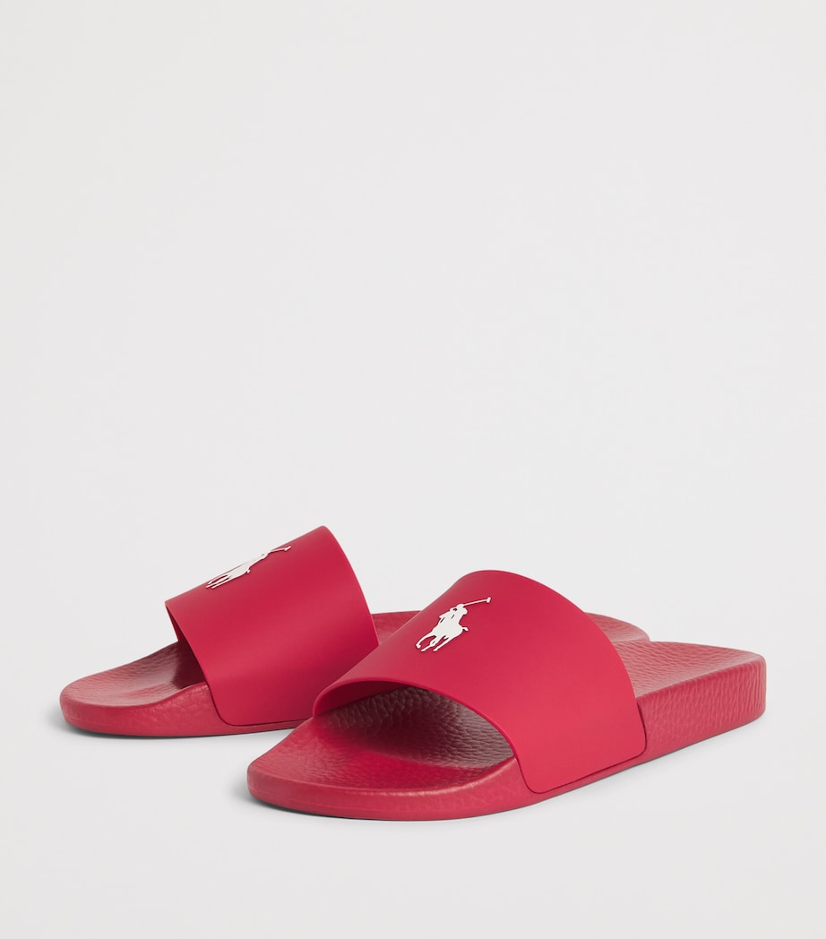 Polo Ralph Lauren Polo Pony Slides Red/deckwash White Image 3