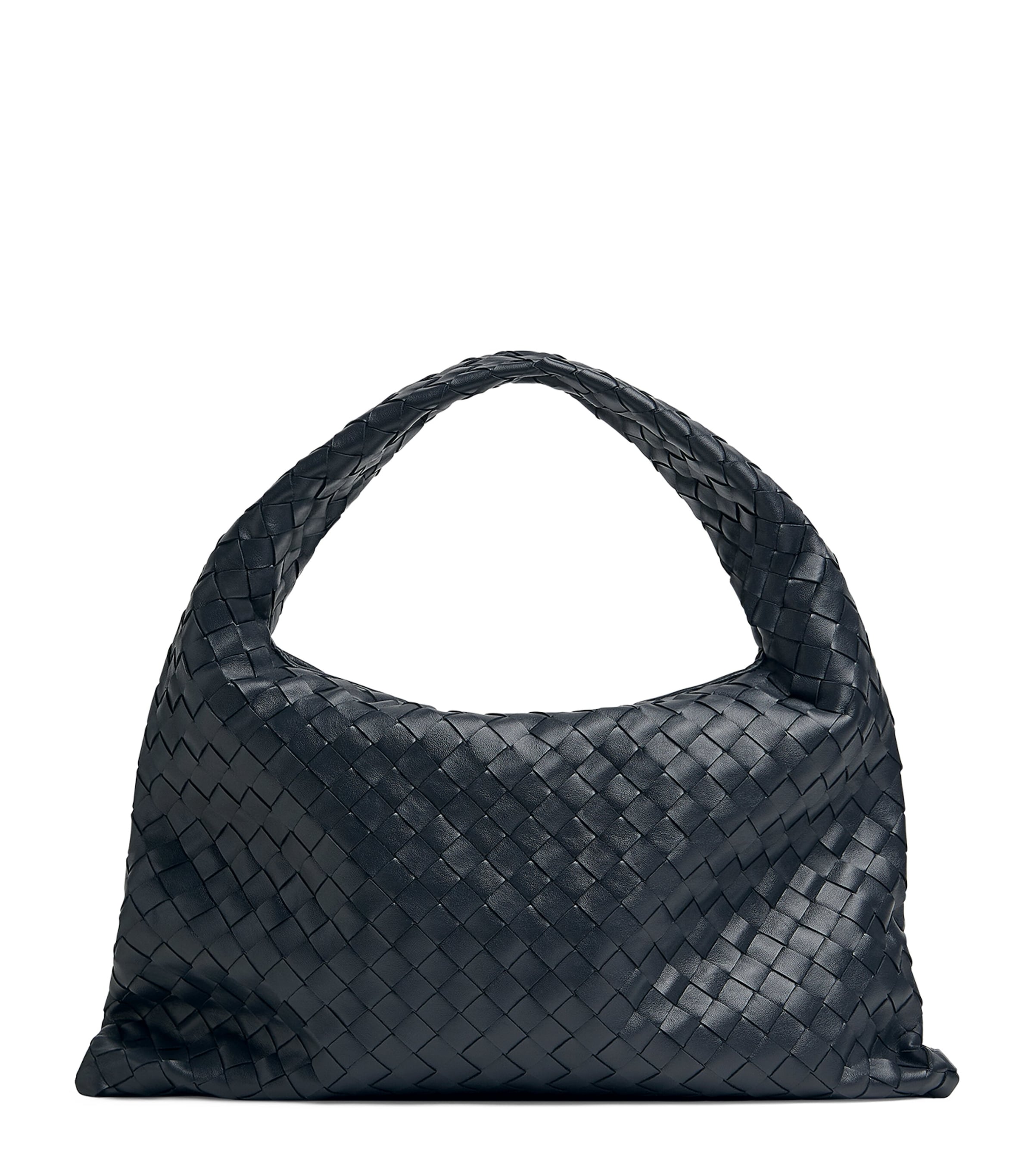 Bottega Veneta Small Leather Hop Shoulder Bag In Blue