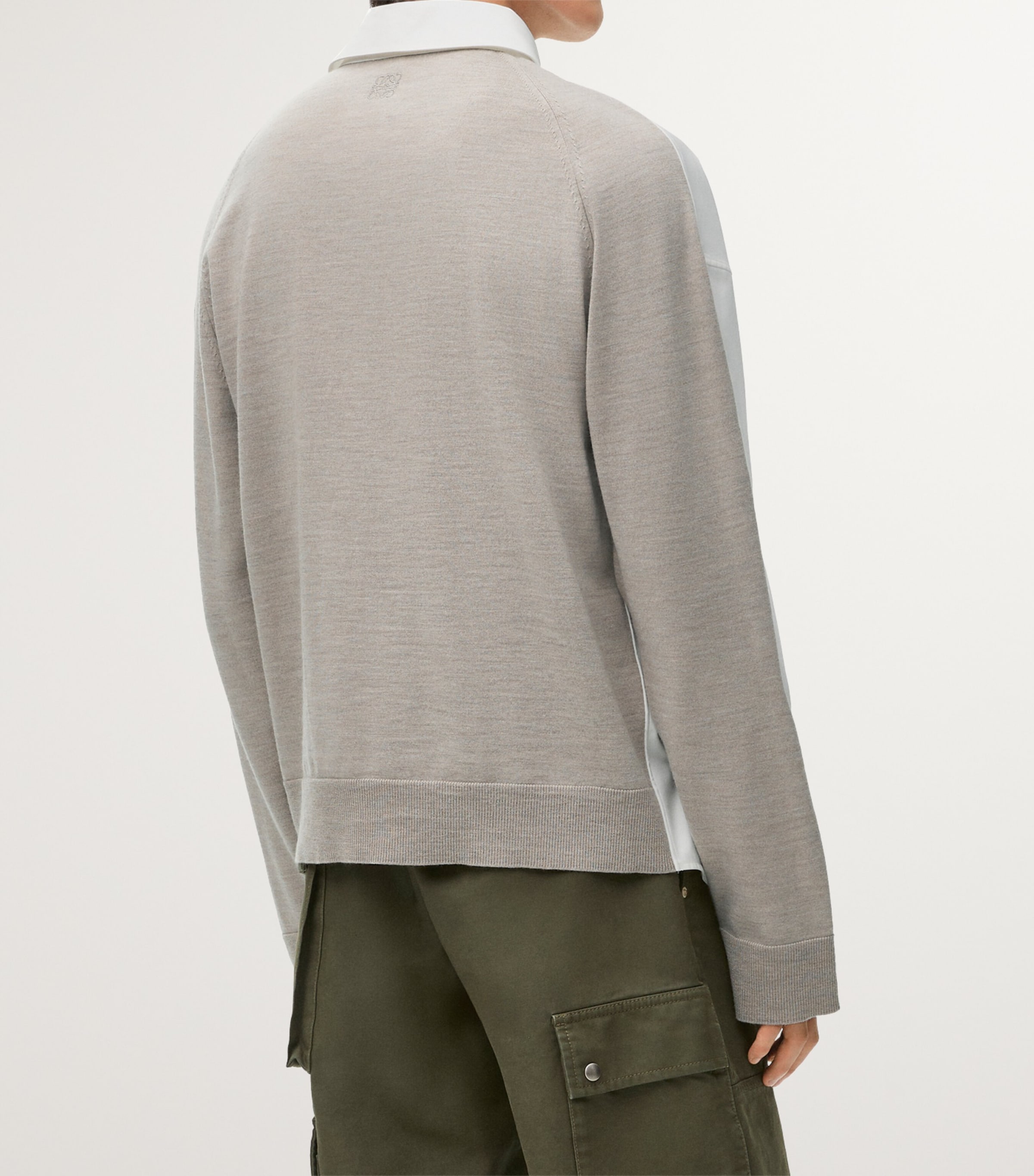 Cotton-Wool Hybrid Shirt WHITE/BEIGE Image 5