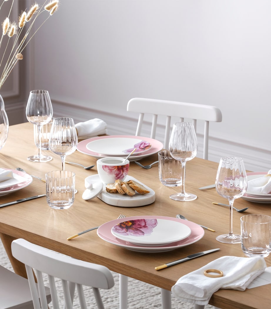 Set of 4 Rose Garden White Wine Glasses (125ml) CLEAR Image 3