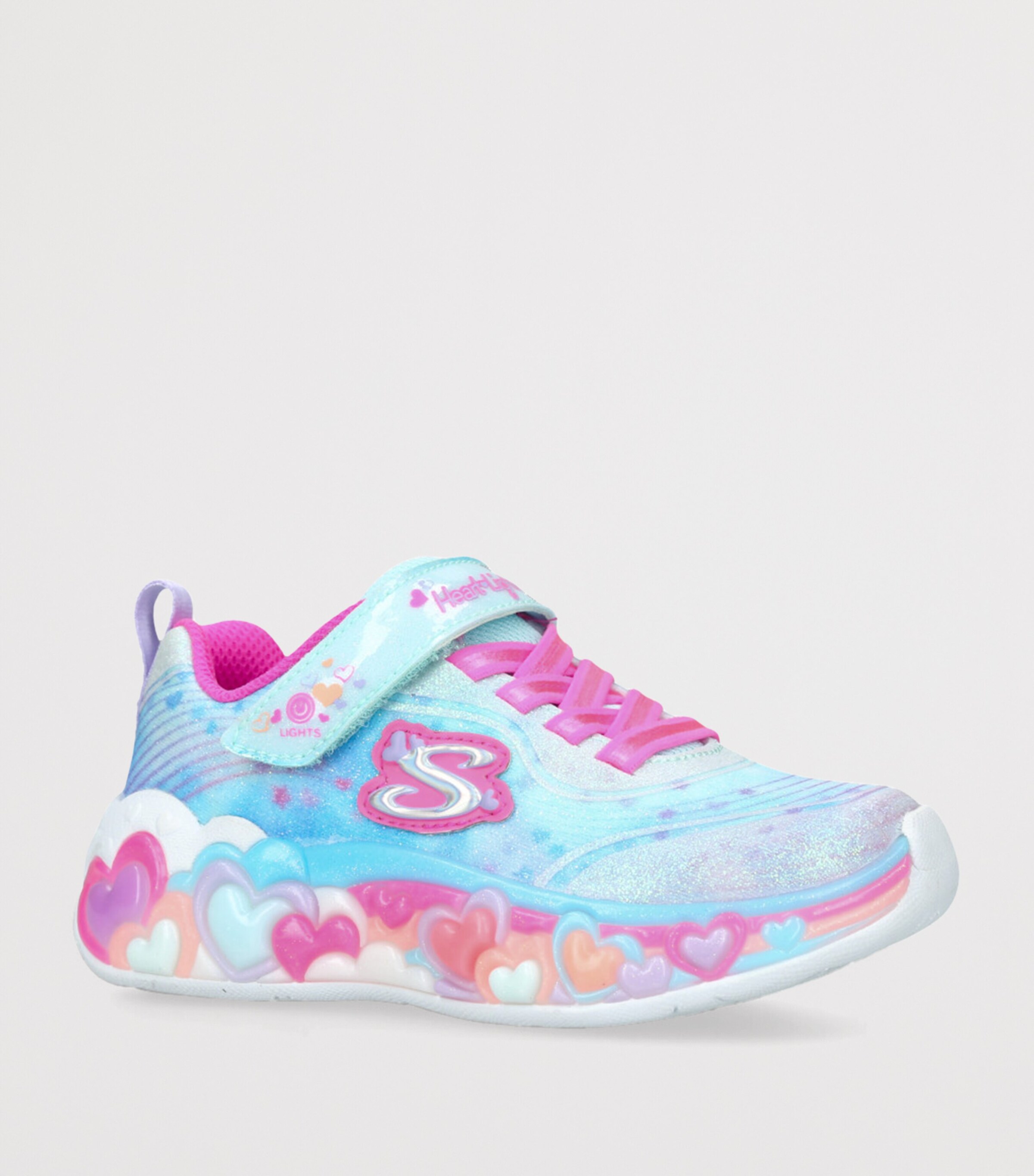 Skechers Eternal Heart Lights Sneakers Pale Blue Image 3