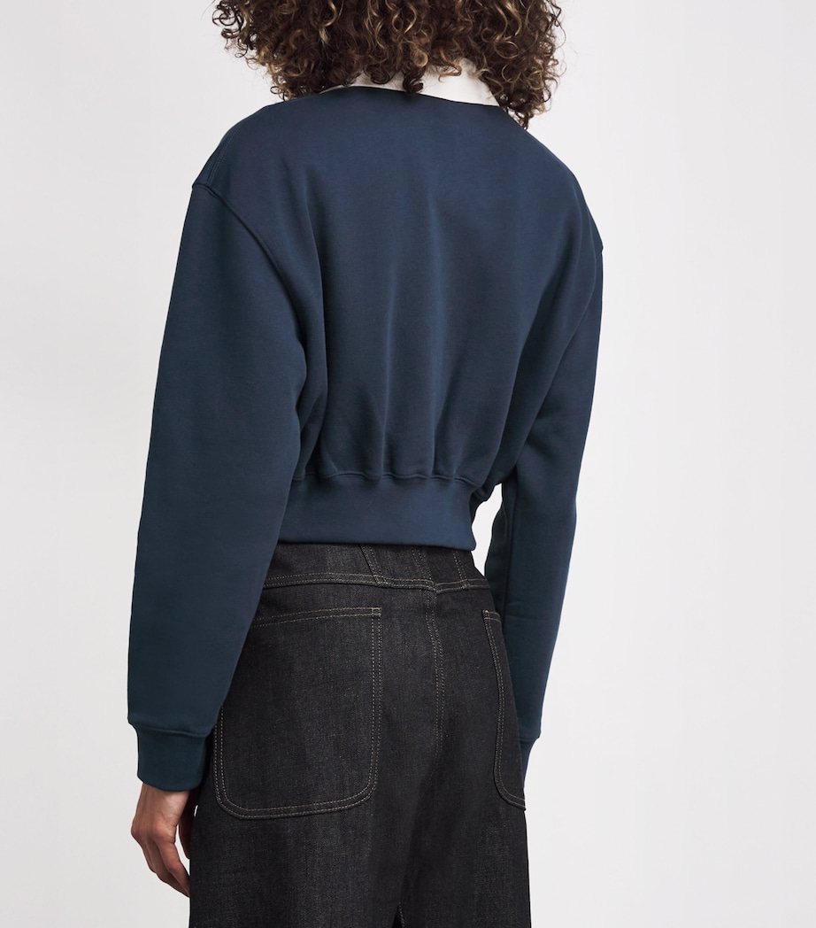 Asymmetric Rugby Sweatshirt NAVY Image 4