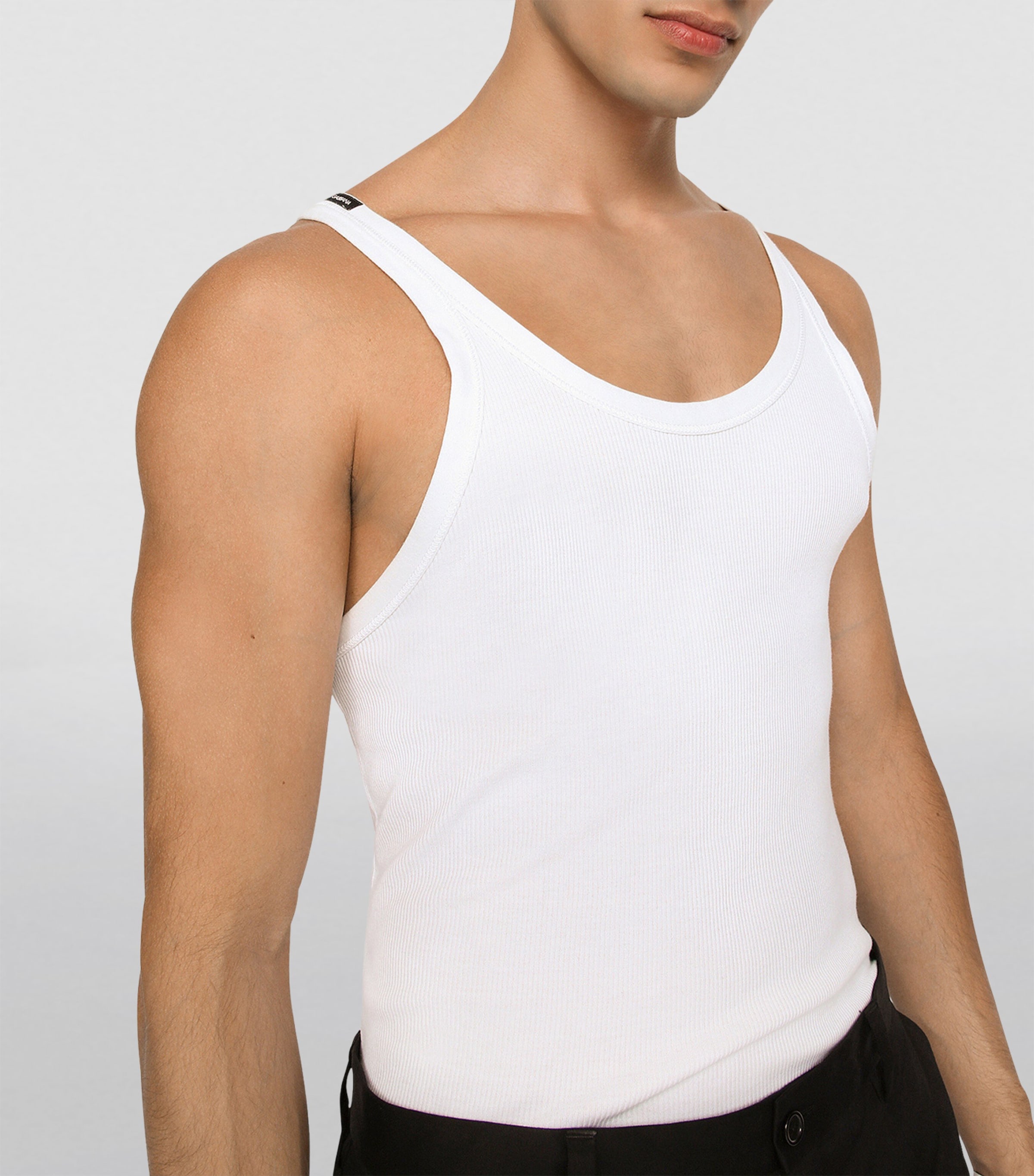 Dolce & Gabbana White Cotton Tank Top In White