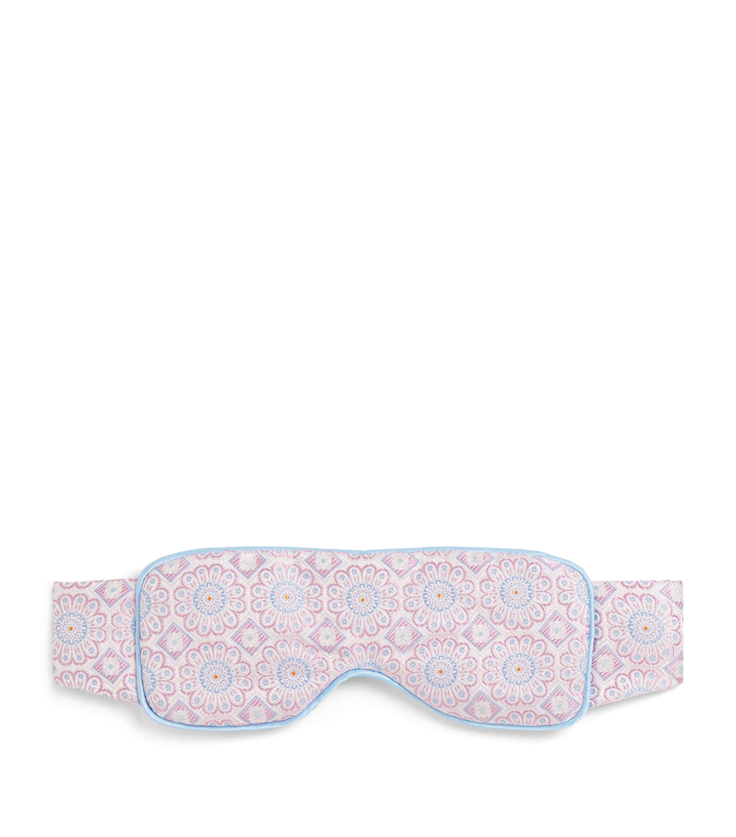 Daniel Hanson Silk Daisy Medallion Jacquard Eye Mask | Women Clothing | Nightwear | Sleep Masks | Designers | Daniel Hanson