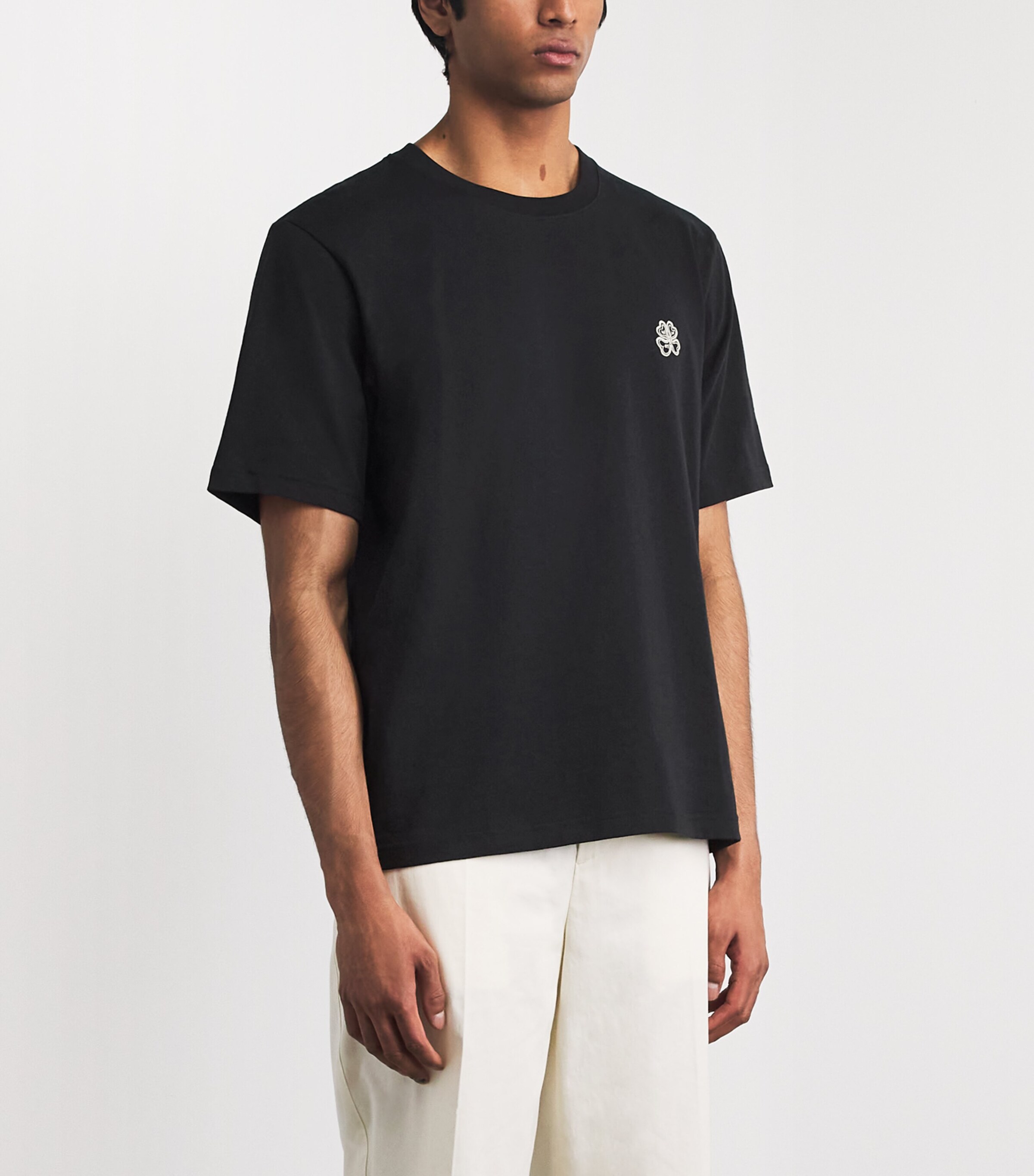 NN.07 Mens Organic Cotton Jett Logo T-Shirt Black Image 4
