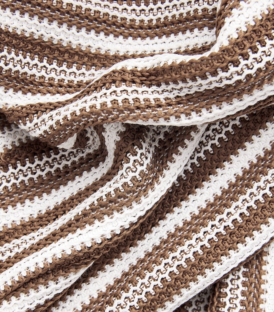 Zosia Straight Trousers W0372 WHITE/BROWN Image 5