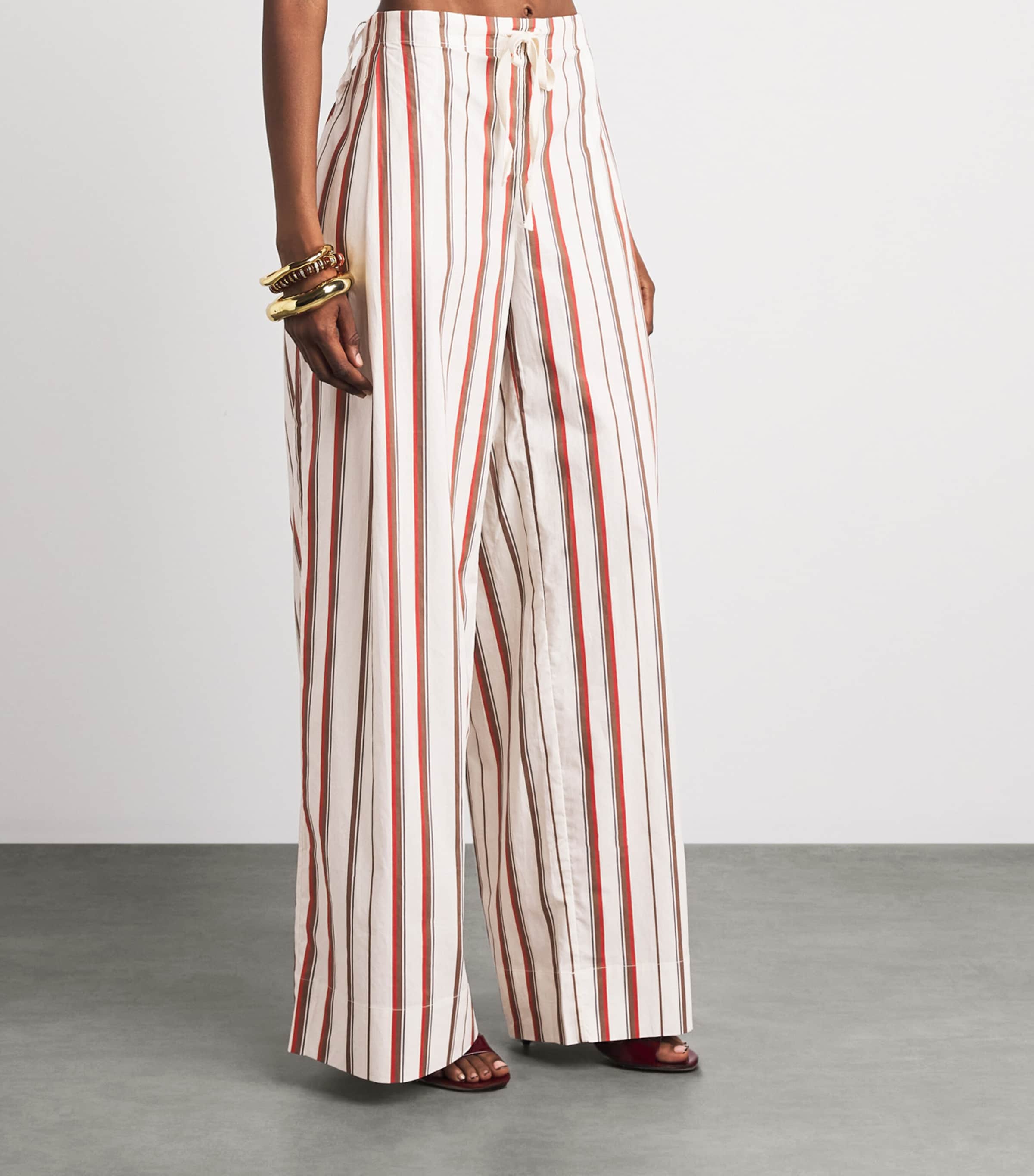 SIR. Womens Stripe Drawstring Alva Trousers Laila Stripe Image 4