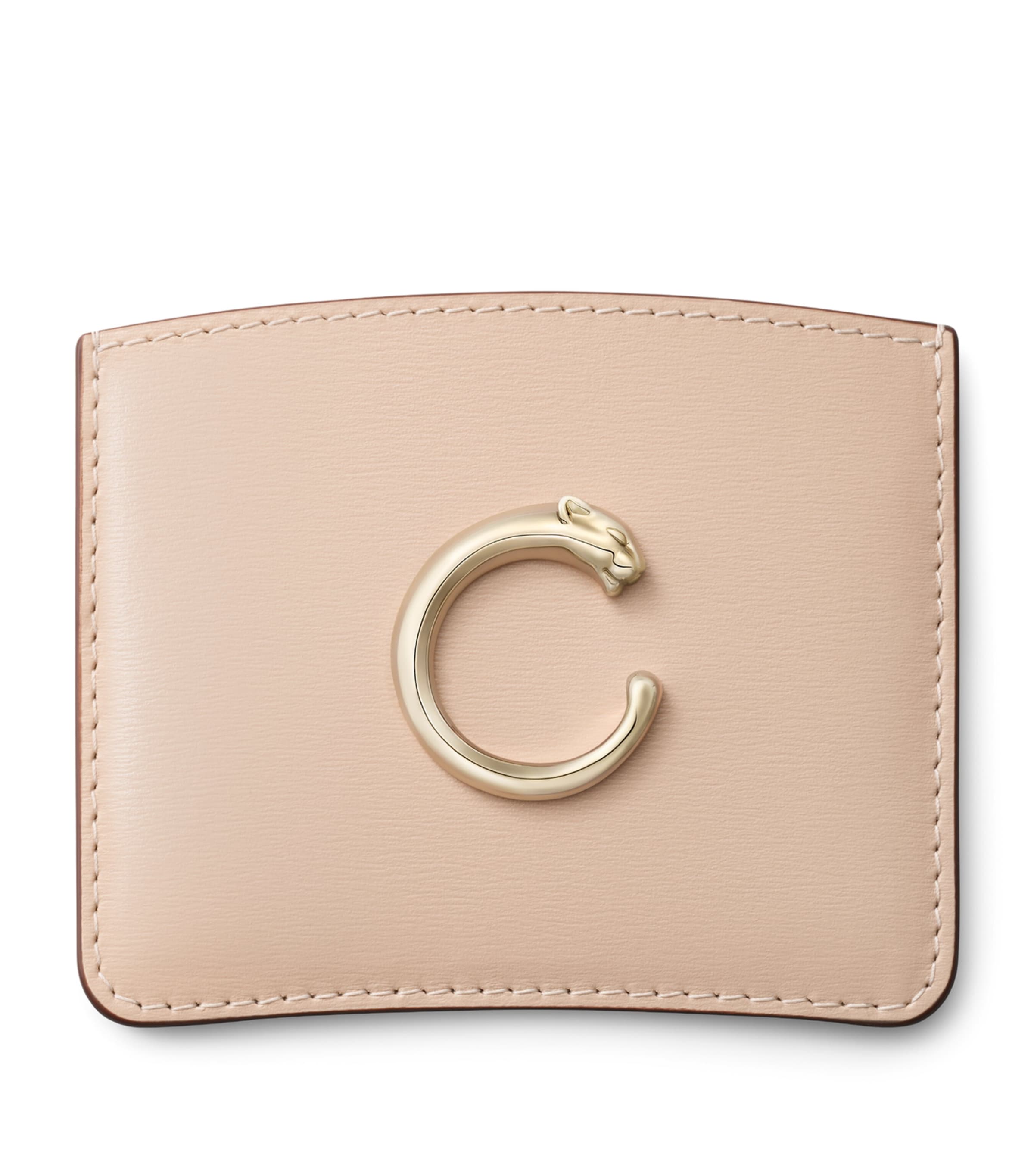 Cartier Leather Panthère C de Cartier Card Holder Peach Image 1