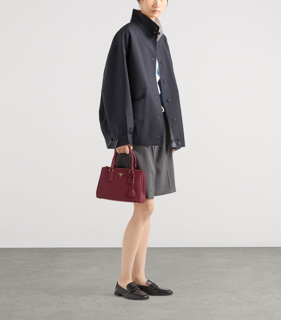 Prada Small Saffiano Leather Galleria Top-Handle Bag Red Image 3