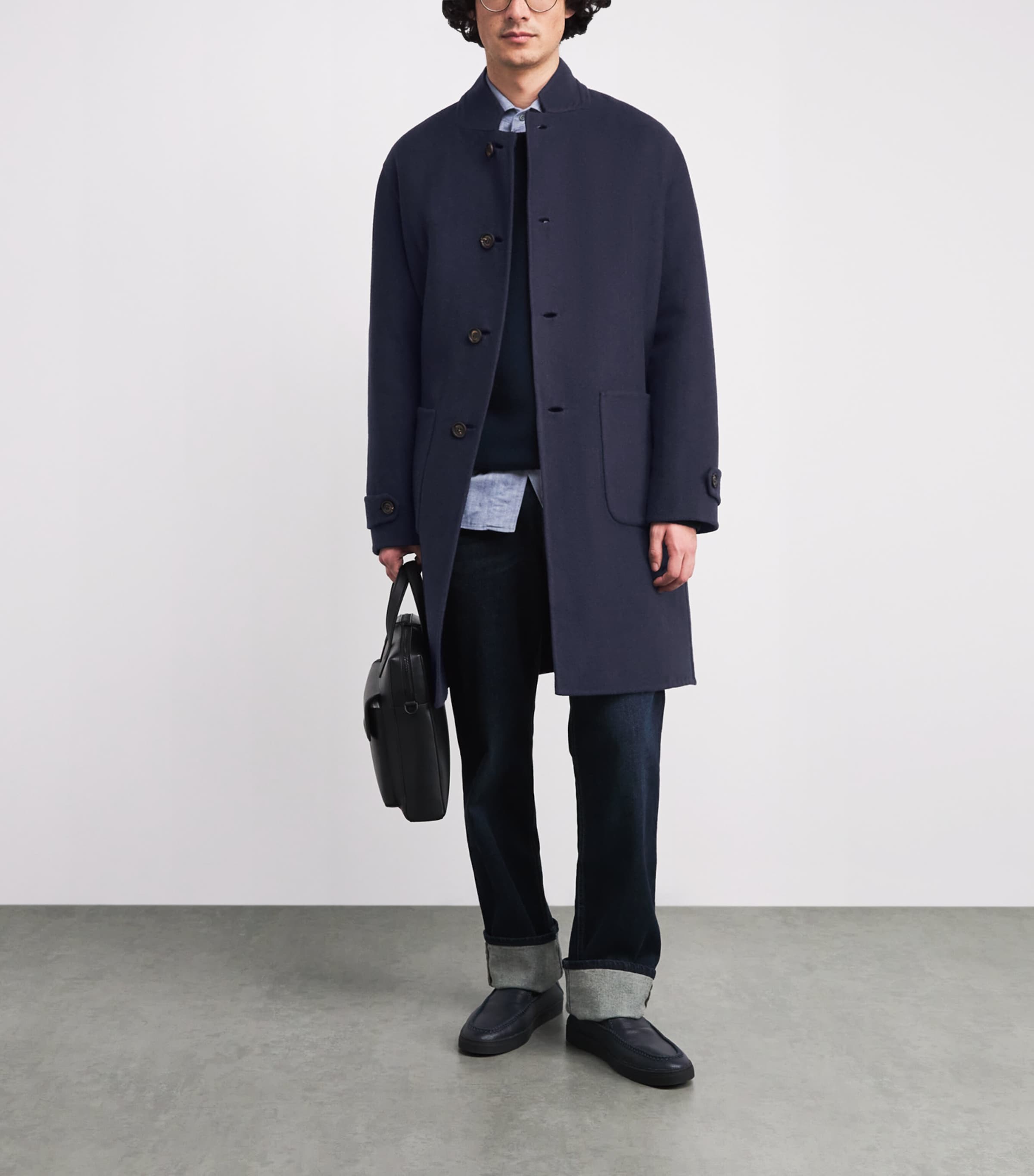 Cashmere Reversible Coat BLU, BLU Image 2