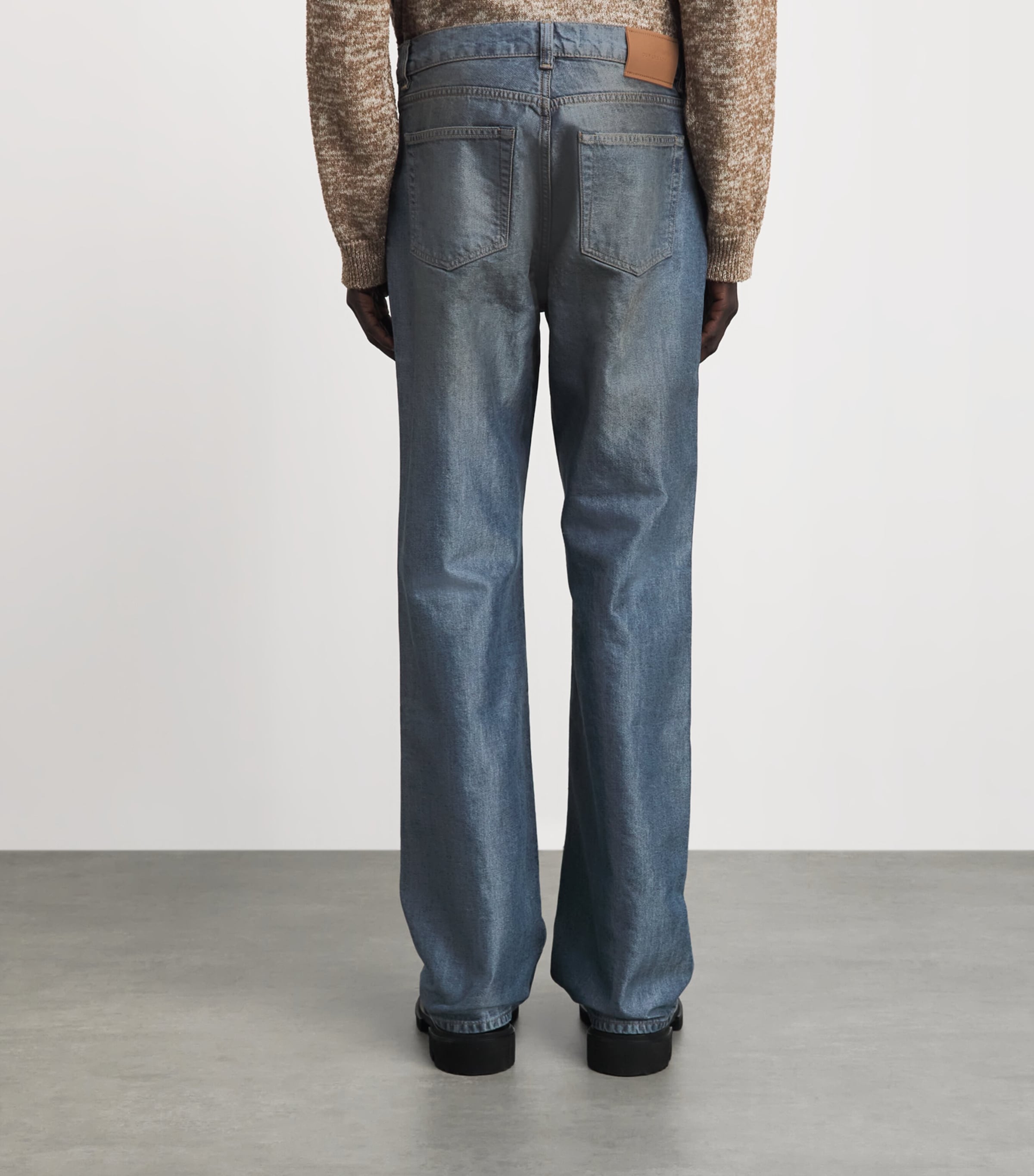 Our Legacy Mens Carlson Cut Bootcut Jeans Kintsugi Wash Image 5