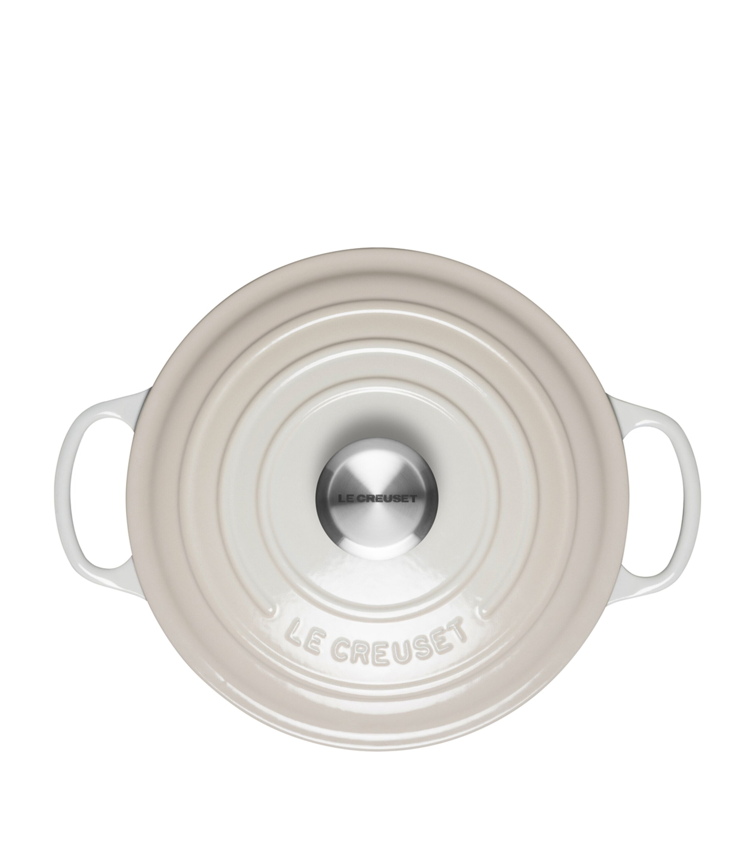 Cast Iron Round Casserole Dish (24cm) MERINGUE Image 4