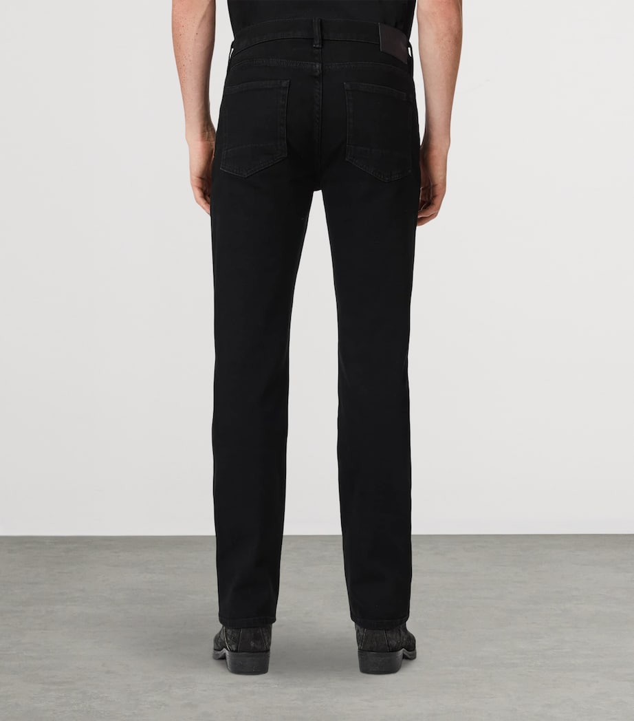 AllSaints Mens Sid Comfort Jeans Jet Black Image 4