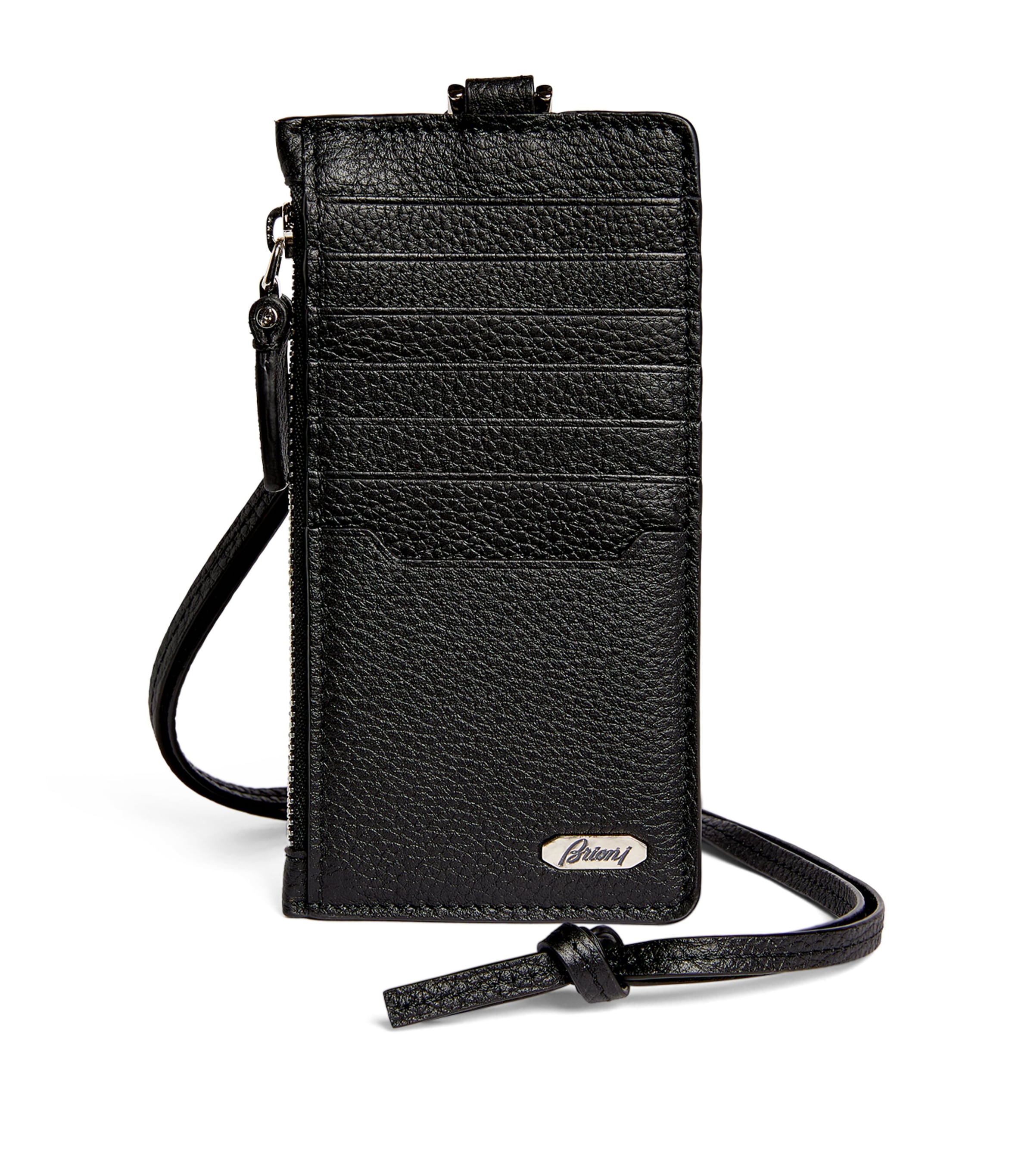Brioni Leather Card Holder In Black