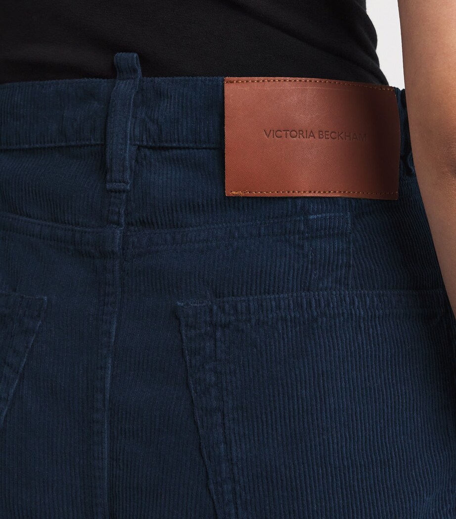 Corduroy Alina High-Rise Wide-Leg Trousers 9570 INDGO GRMNT DYE Image 6