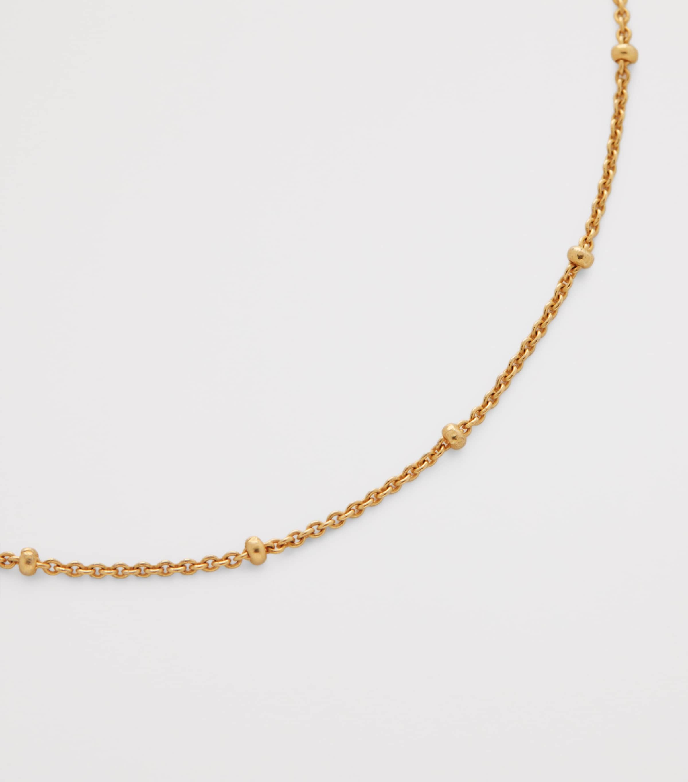 Monica Vinader Gold Vermeil Beaded Chain Necklace (61cm) Gold Vermeil Image 3