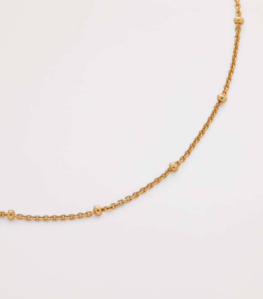 Gold Vermeil Beaded Chain Necklace (61cm) 18K GOLD VERMEIL Image 3
