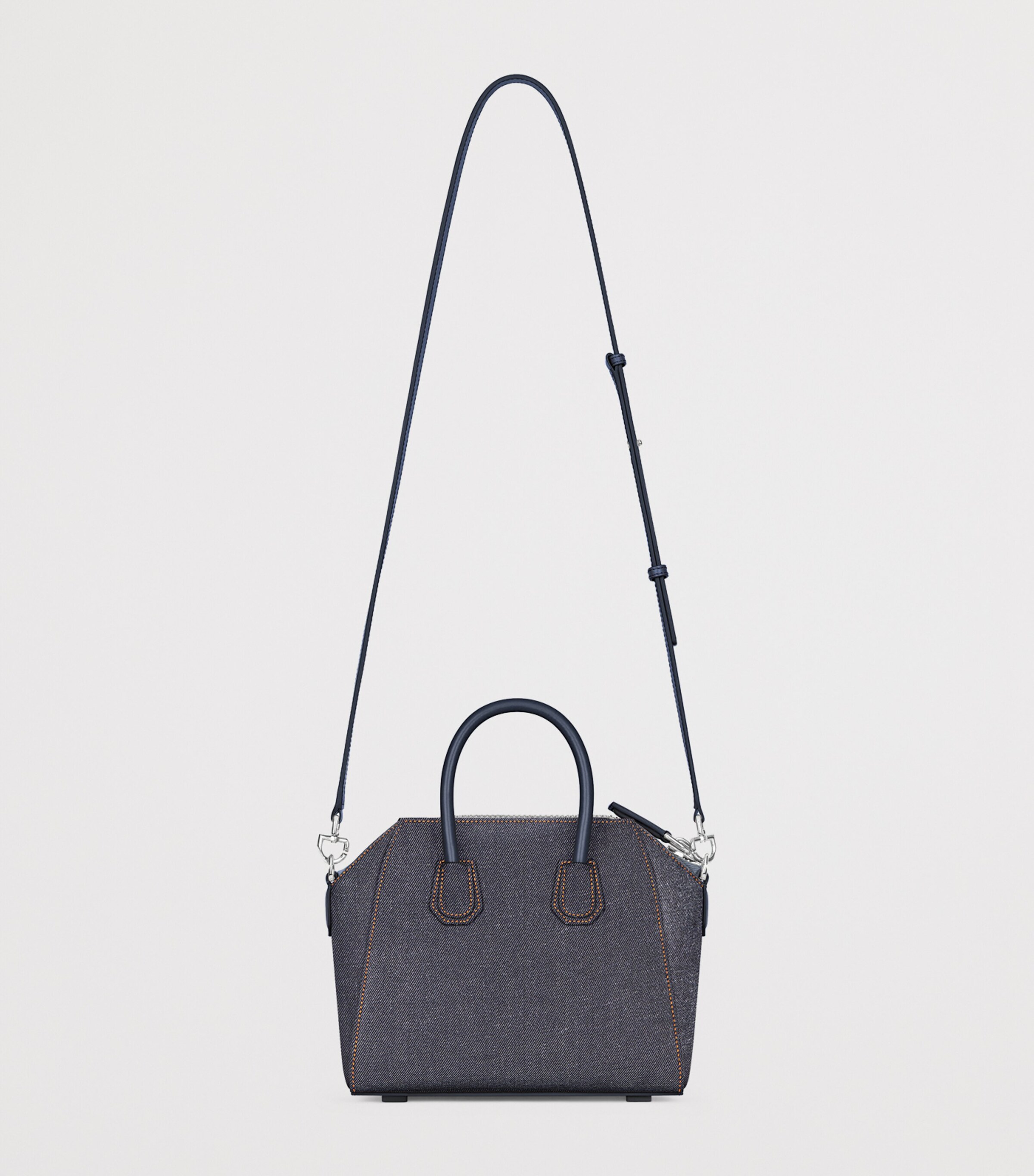 Mini Denim Antigona Top-Handle Bag INDIGO BLUE Image 3