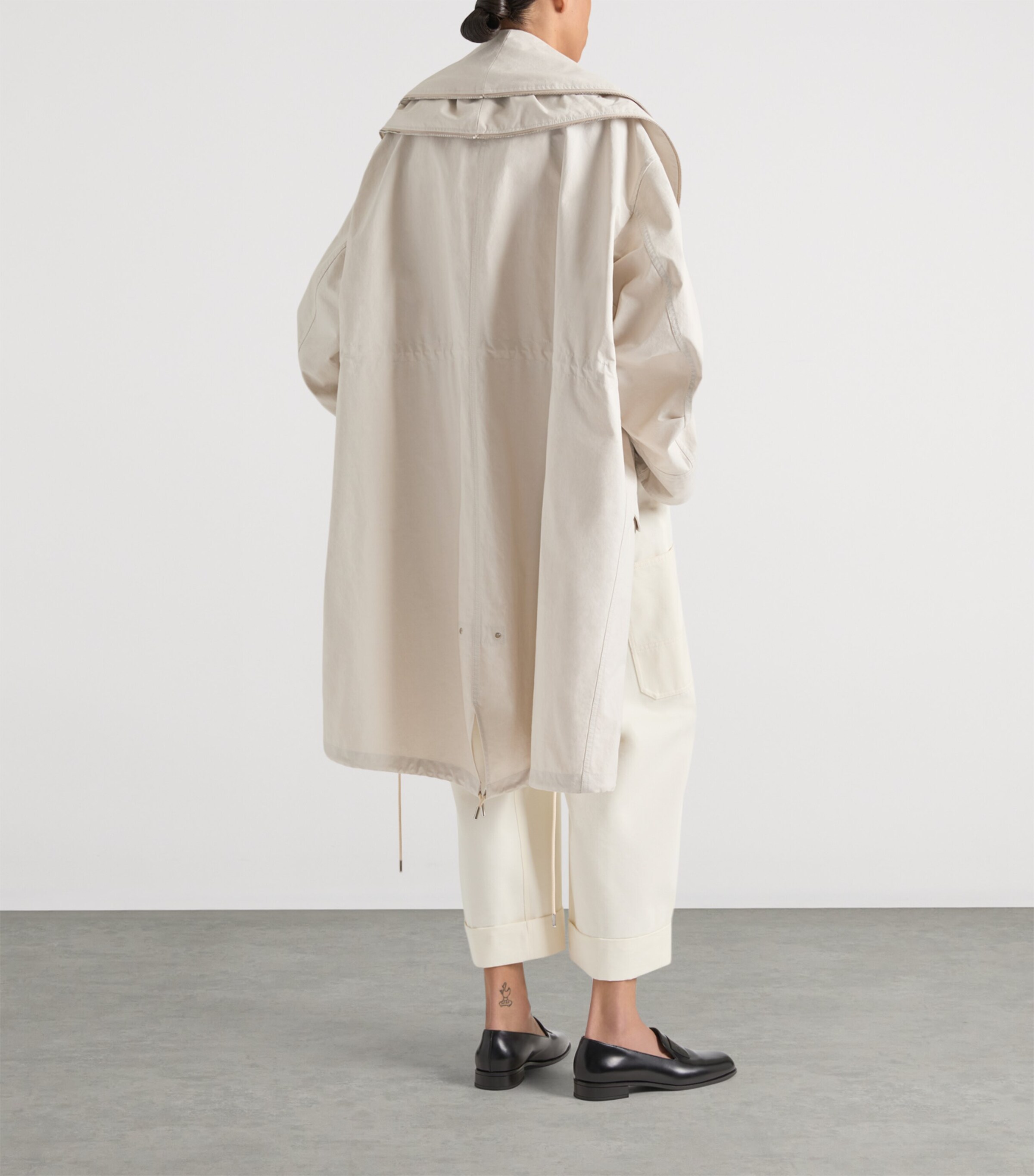 Cotton-Tech Double-Zip Parka LIGHT BEIGE Image 3