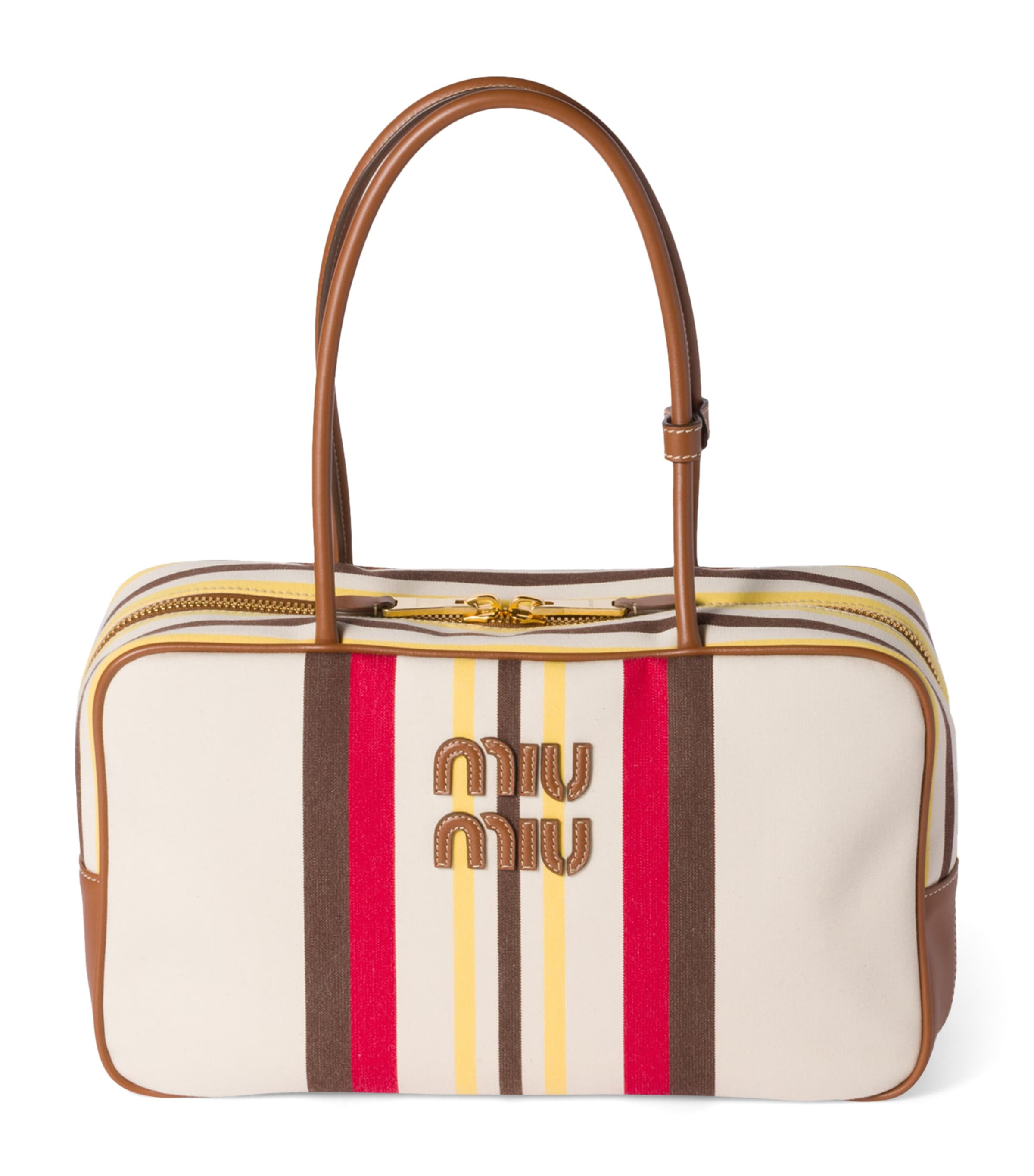 Leather-Canvas Beau Top-Handle Bag F061W Image 1