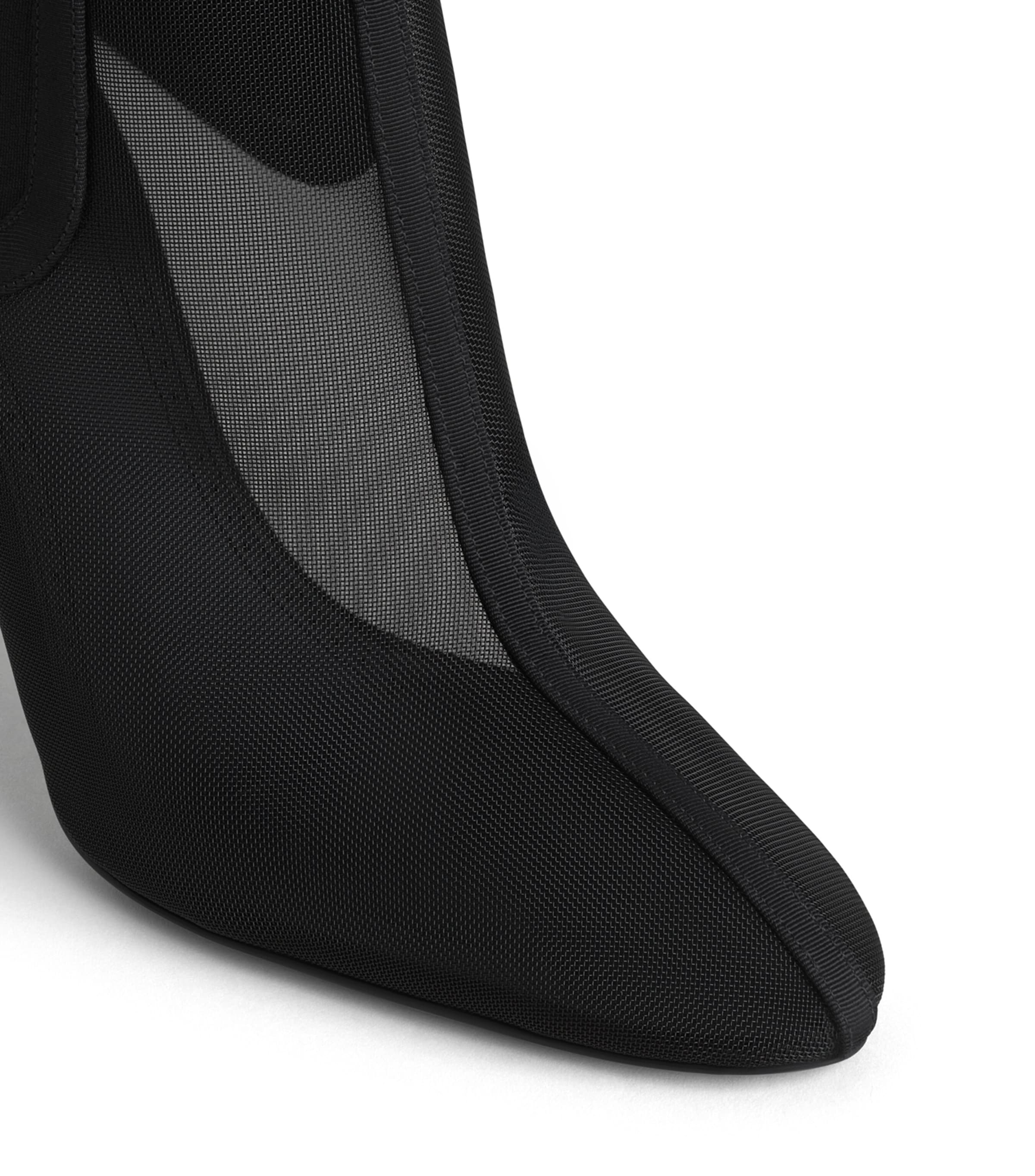 Alaïa Meshed Heeled Chelsea Boots 100 Black Image 4