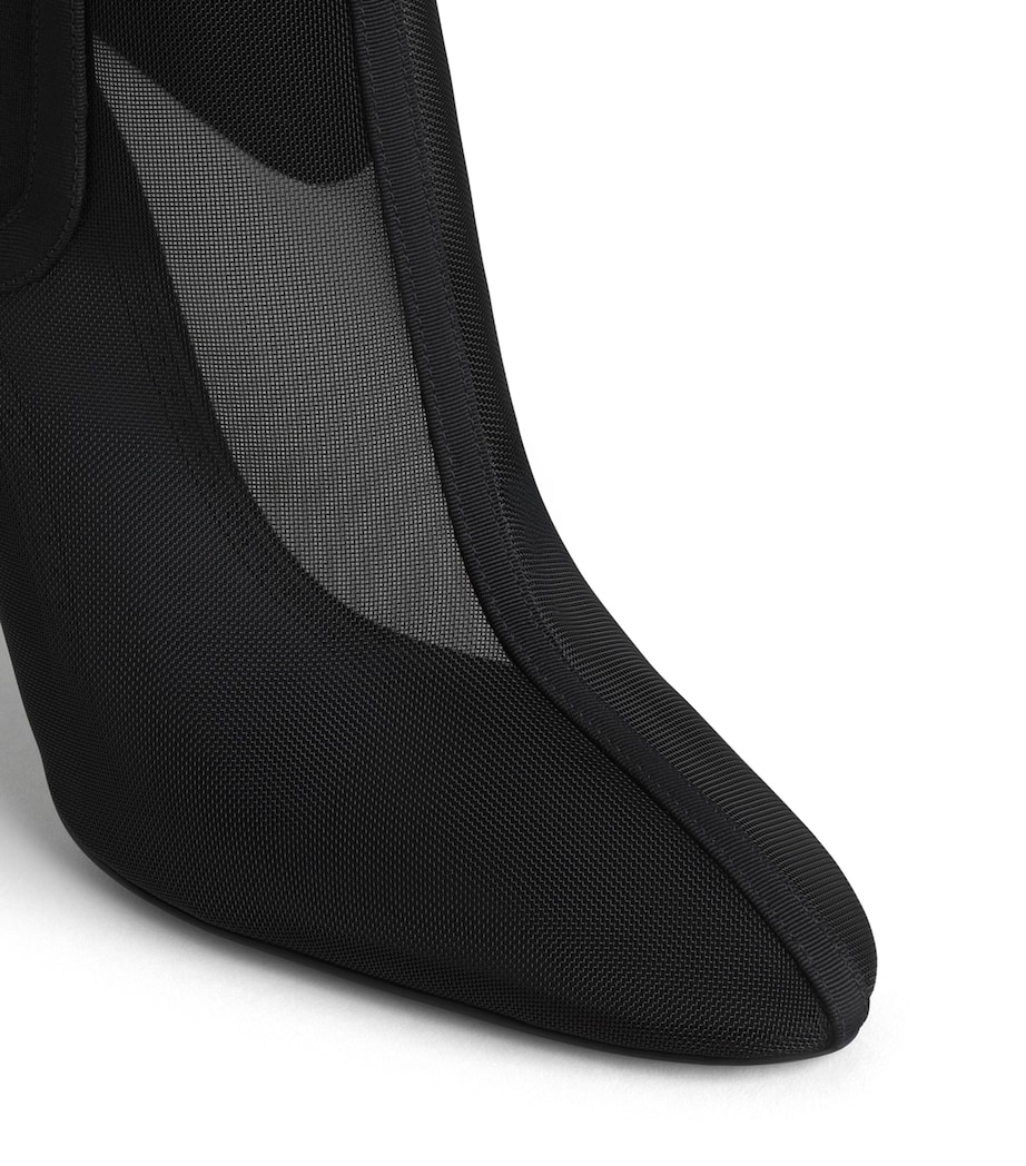 Alaïa Meshed Heeled Chelsea Boots 100 Black Image 4