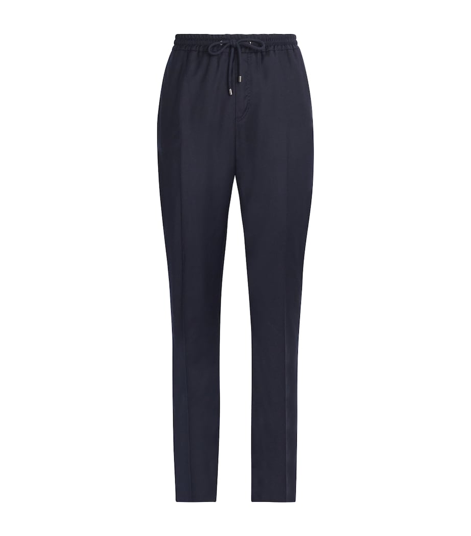 Wool Drawstring Trousers 01 BLUE NAVY Image 1
