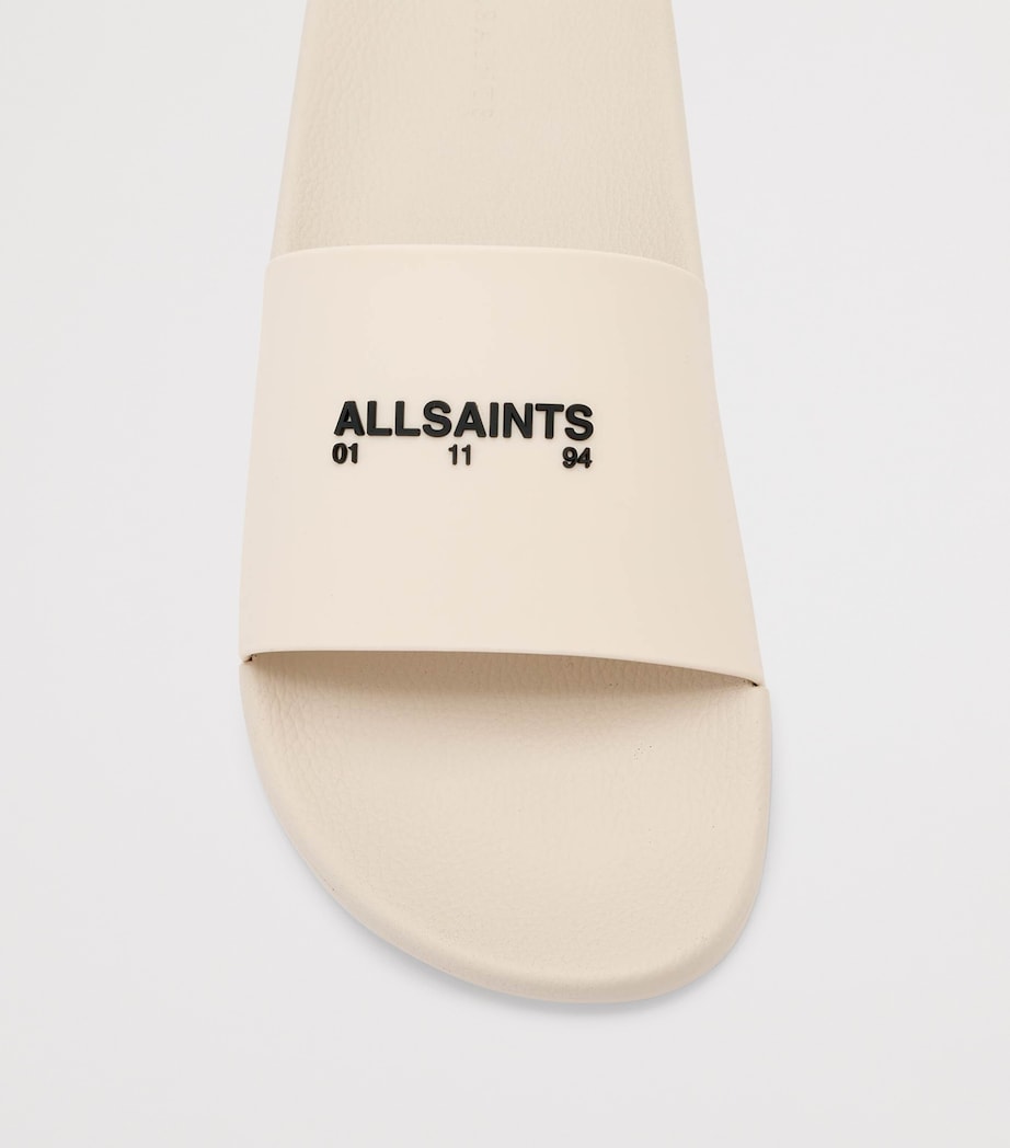 AllSaints Rubber Date Slides Chalk White Image 3
