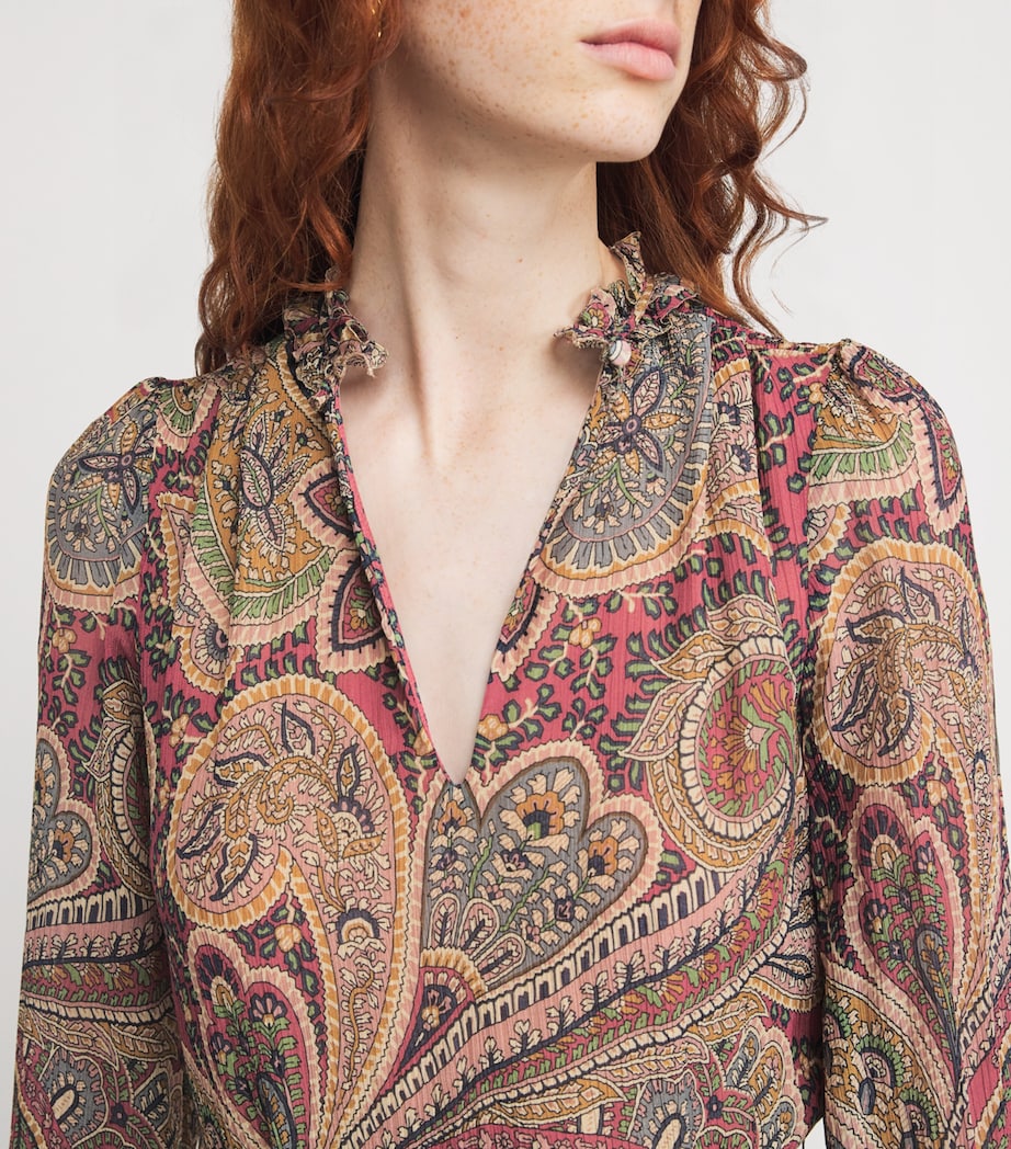 Silk Tie-Waist Maxi Dress X0867 Image 7