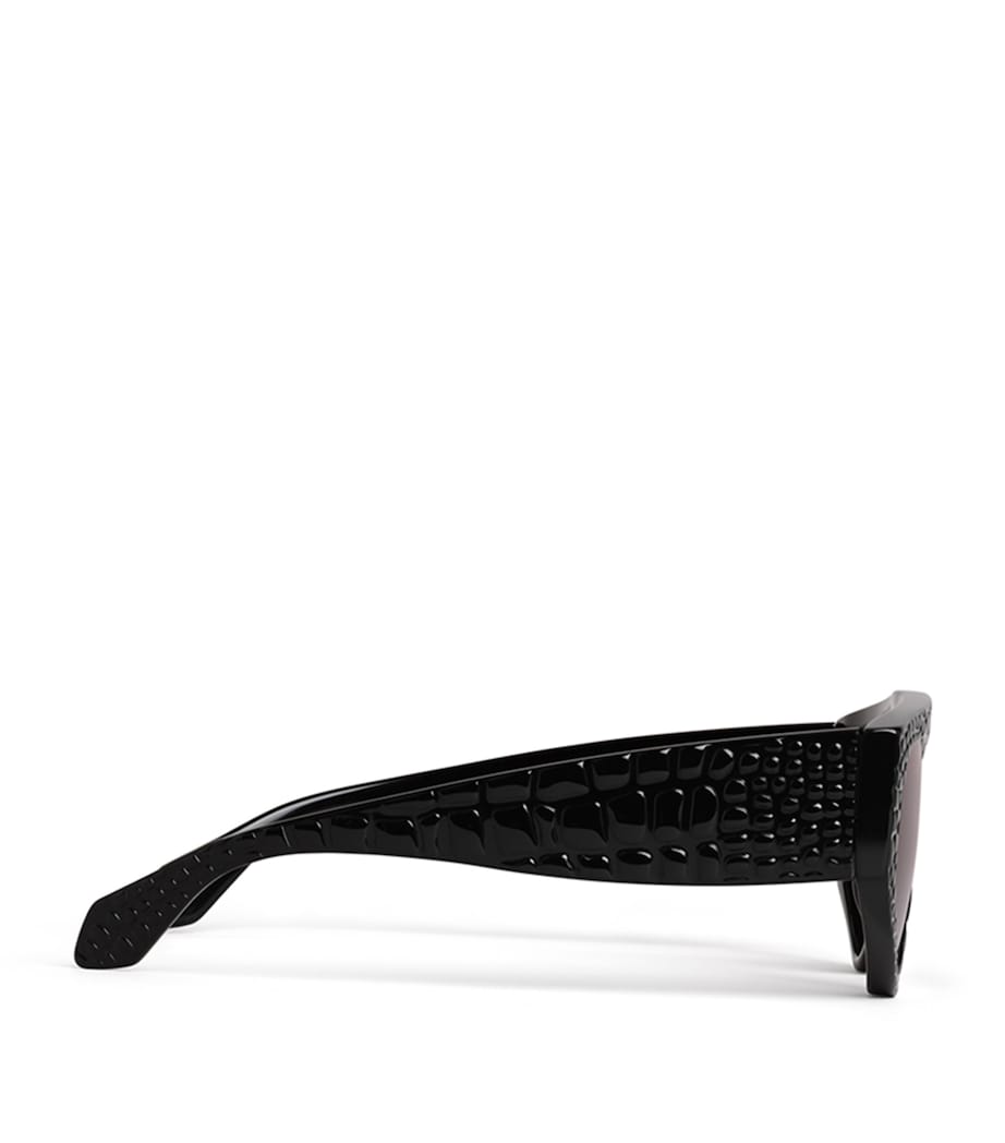 Alaïa Acetate Aviator Mask Sunglasses Noir Image 3