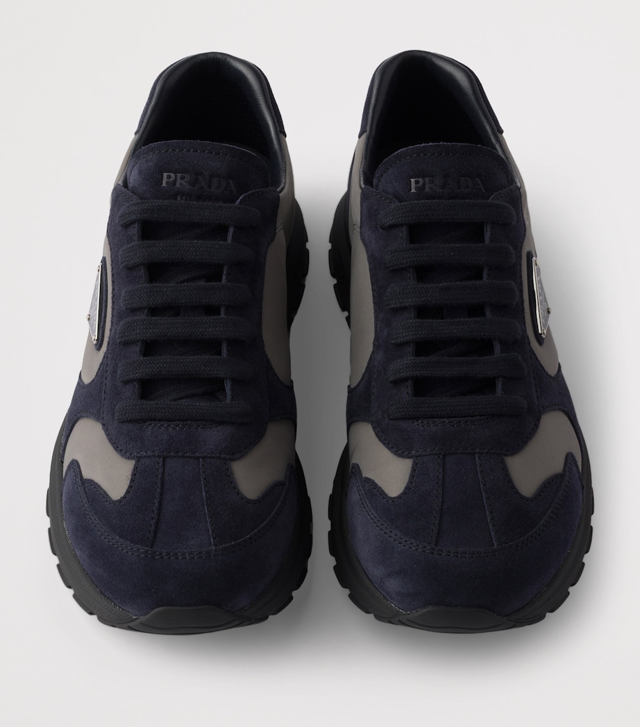 Re-Nylon and Suede Prax 2.0 Sneakers F0R8N Image 3
