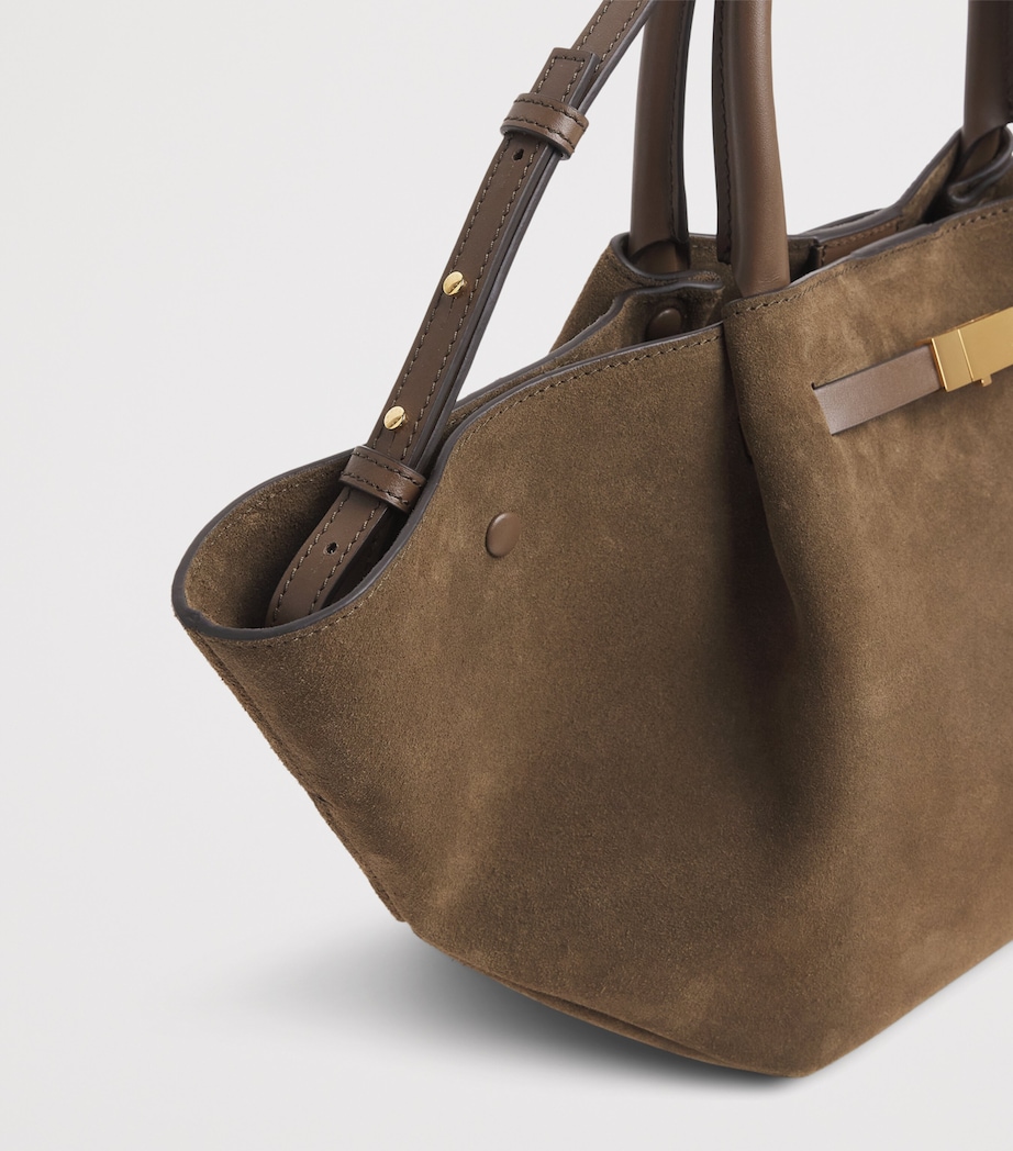 Medium Suede New York Tote Bag HAZEL/HAZEL Image 6