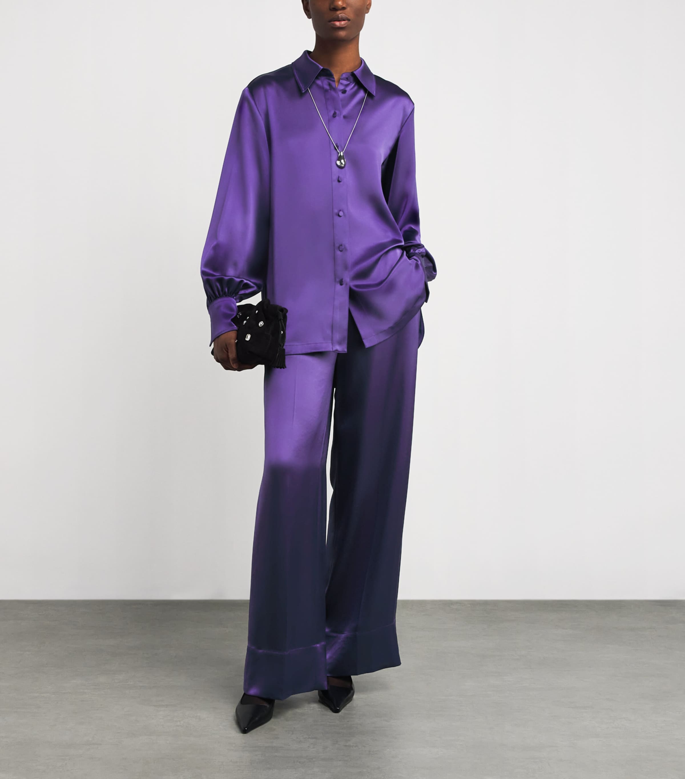 Satin Dieu Blouse VIOLET Image 2