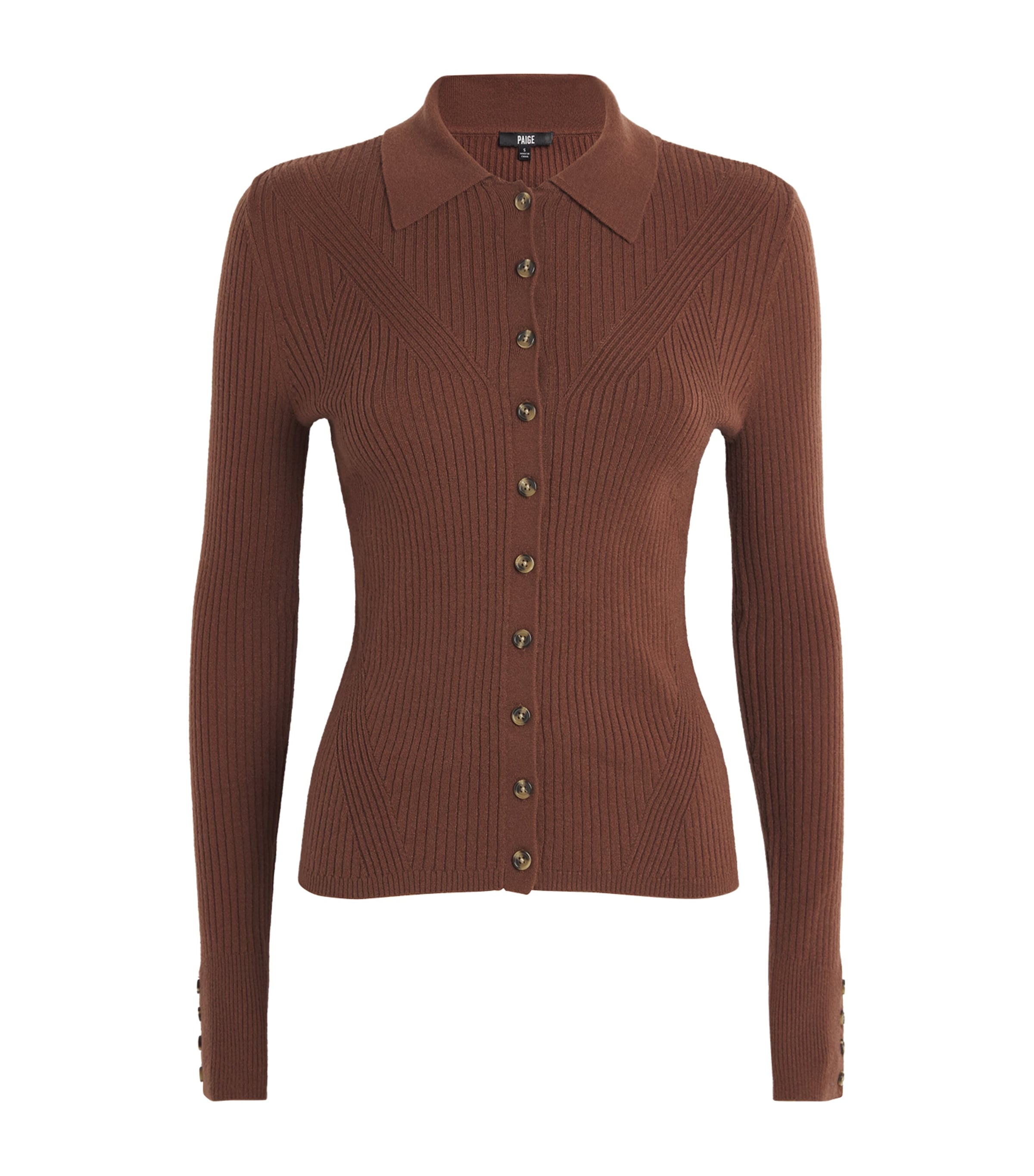 PAIGE RIB-KNIT JAYDE TOP