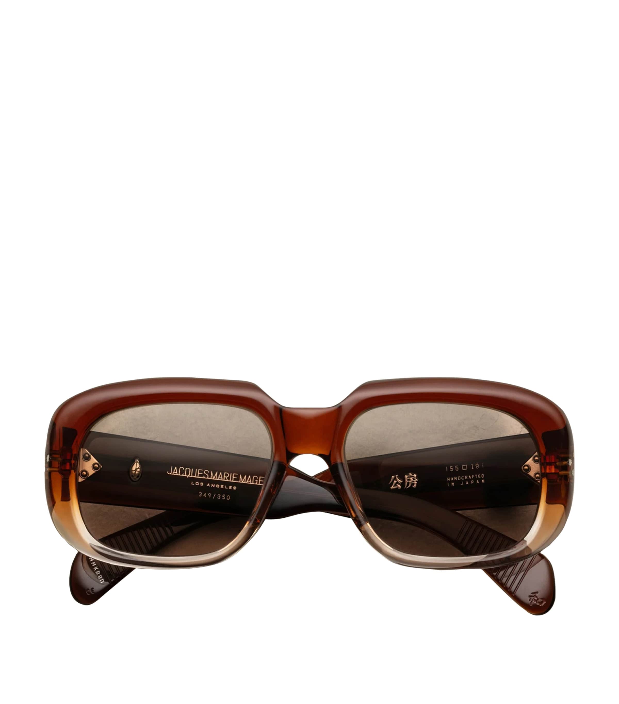 Jacques Marie Mage Kobo Rectangle Sunglasses Hickory Fade Image 1