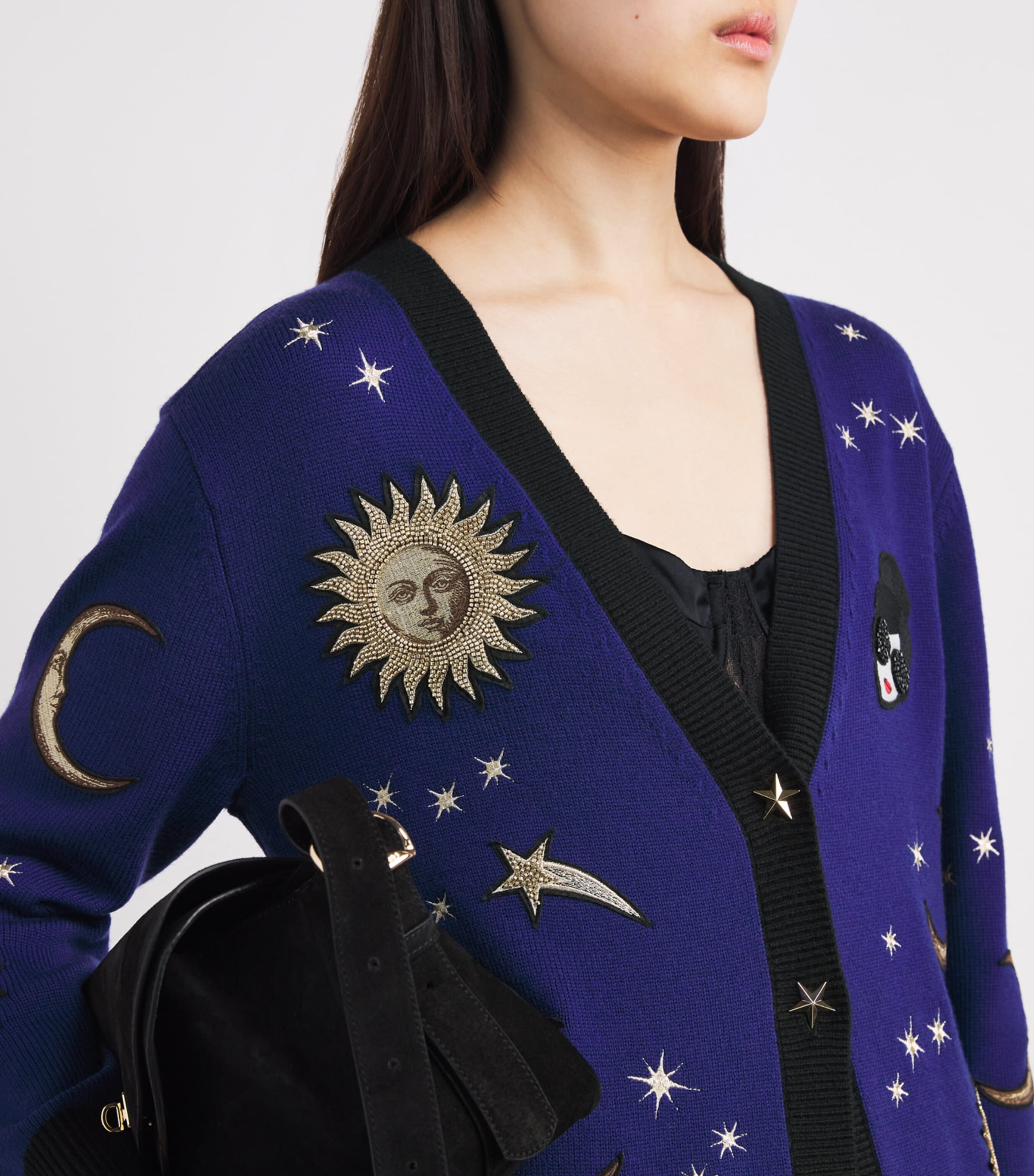 Stretch-Wool Bradford Cardigan C402 MIDNIGHT MULTI Image 6