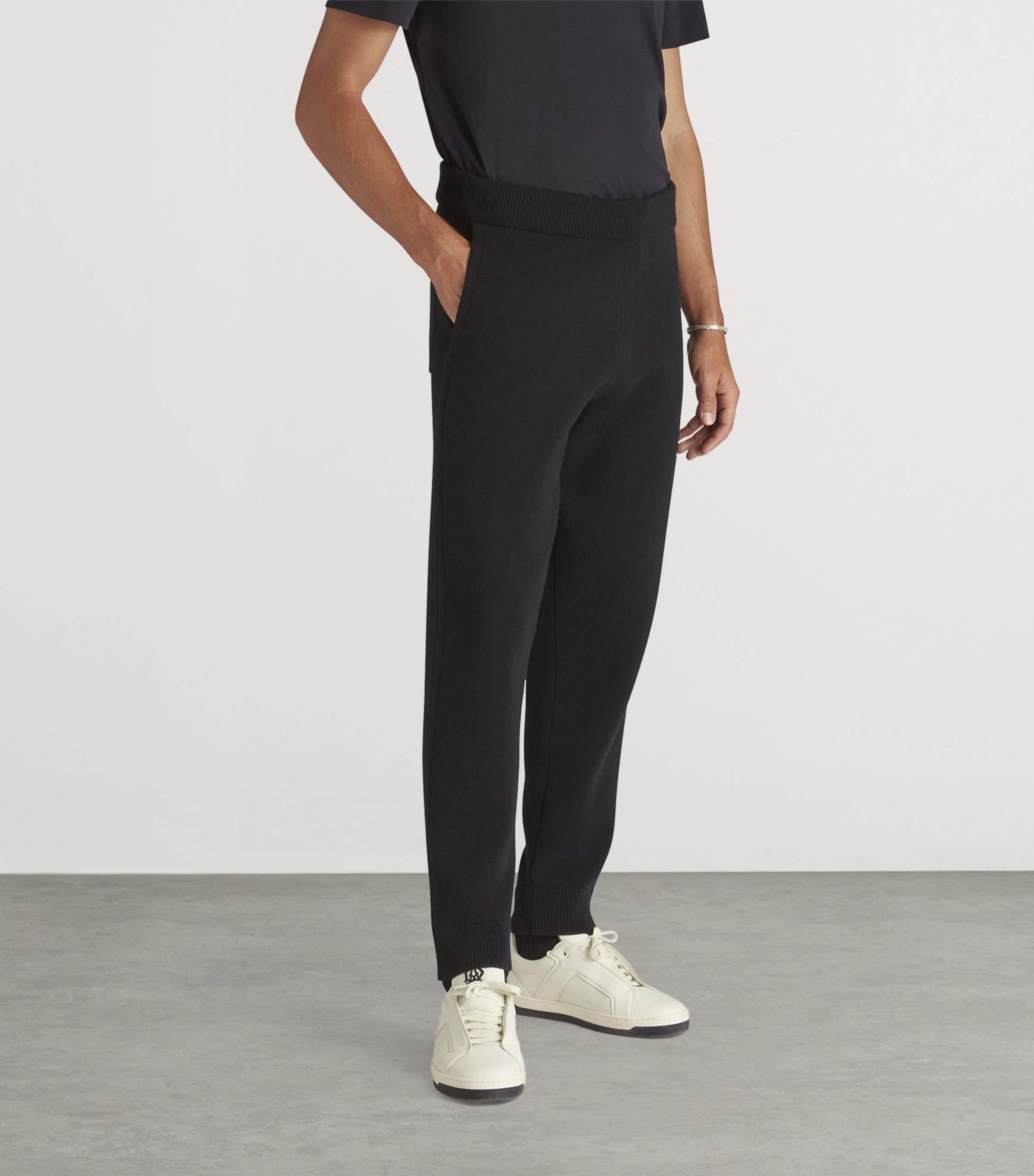 Cotton-Cashmere Sweatpants 416HOUSE NAVY Image 3