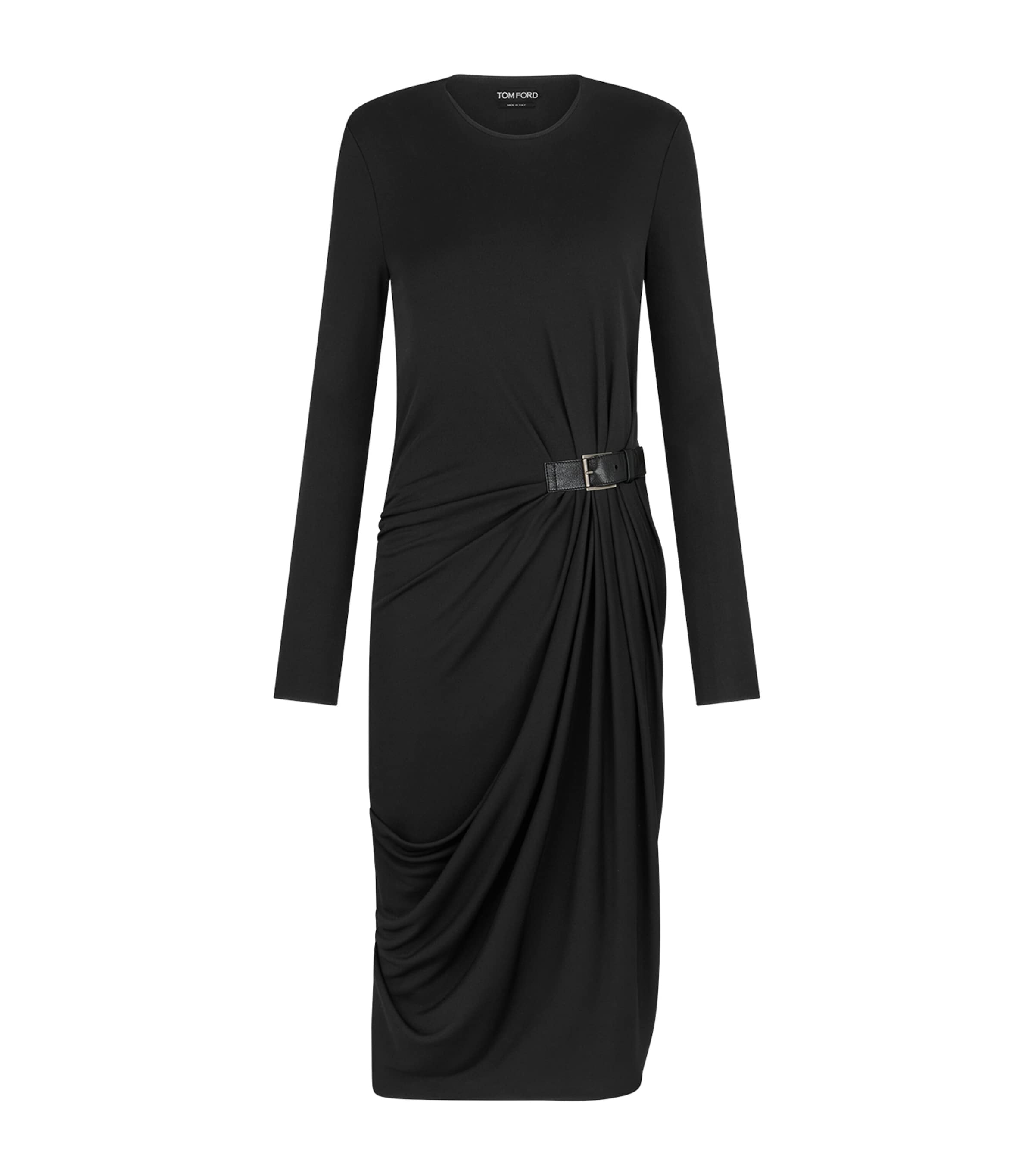 TOM FORD Womens Jersey Belted Midi Dress Naa Image 1