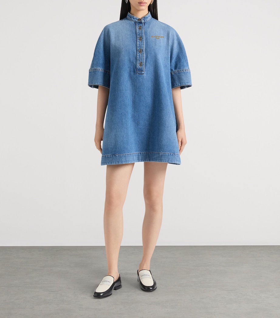 Givenchy Womens Denim Mini Dress Medium Blue Image 2