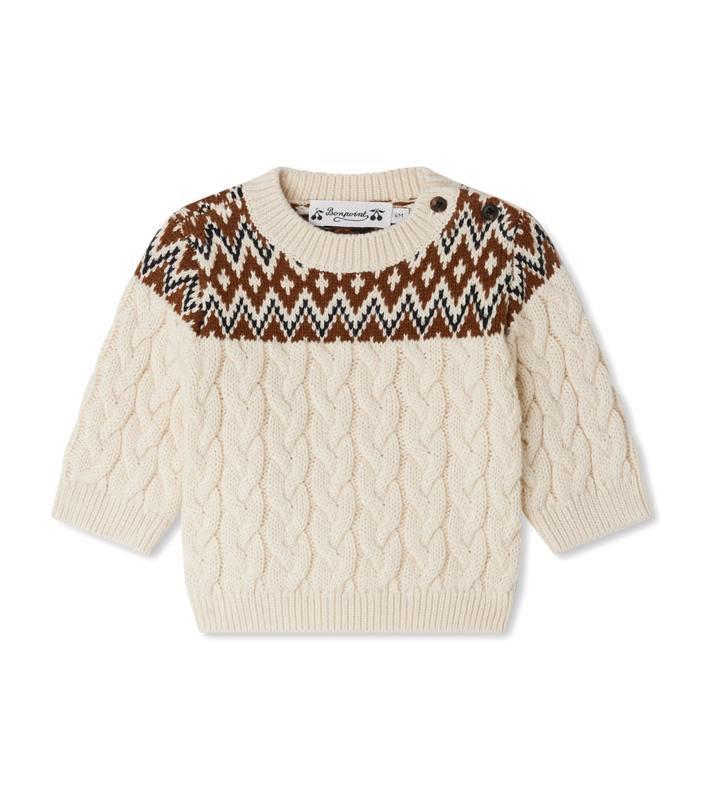 Bonpoint Wool-cotton Joshua Sweater In Neutral