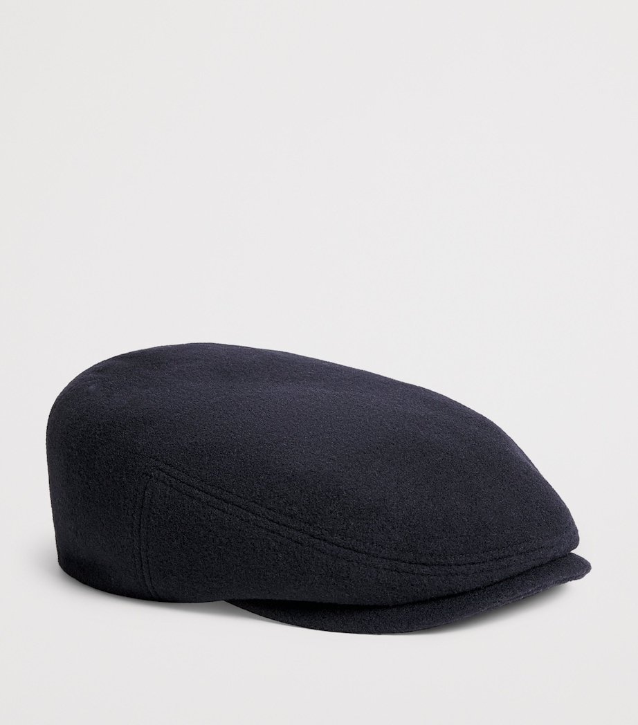 Wool-Cashmere-Blend Kent Flat Cap 21 - NAVY Image 2