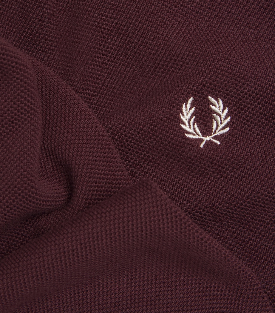 Cotton Piqué Stitch Sweatshirt 597-OXBLOOD Image 5