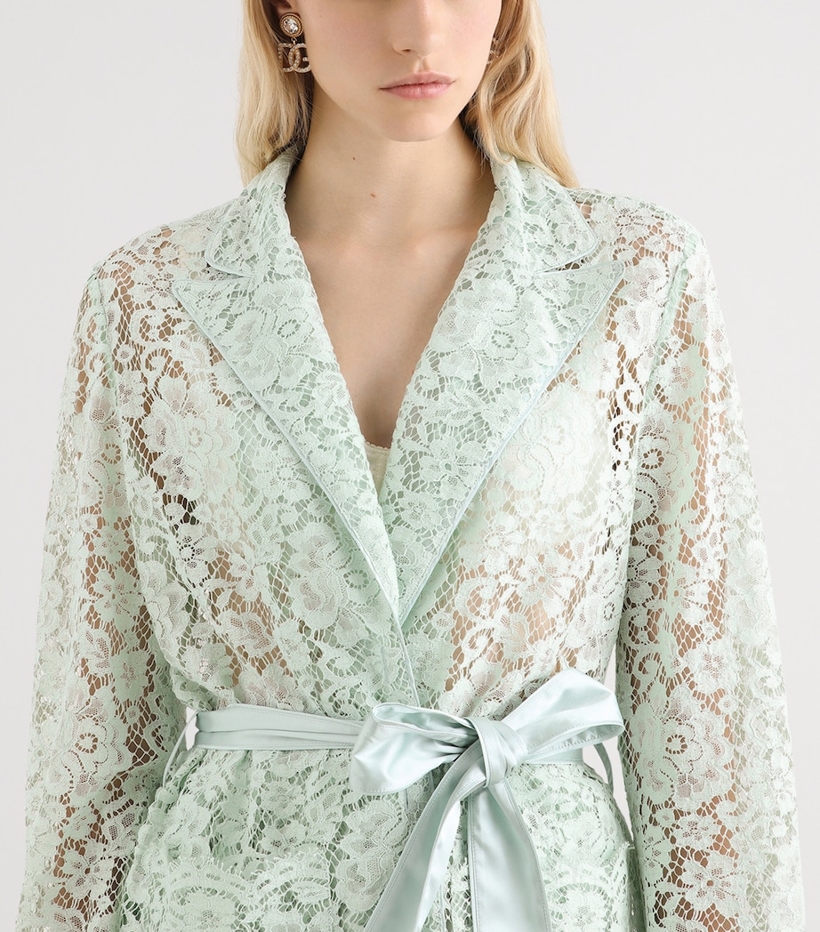 Dolce&Gabbana Womens Lace Tie Blazer Verd Image 4