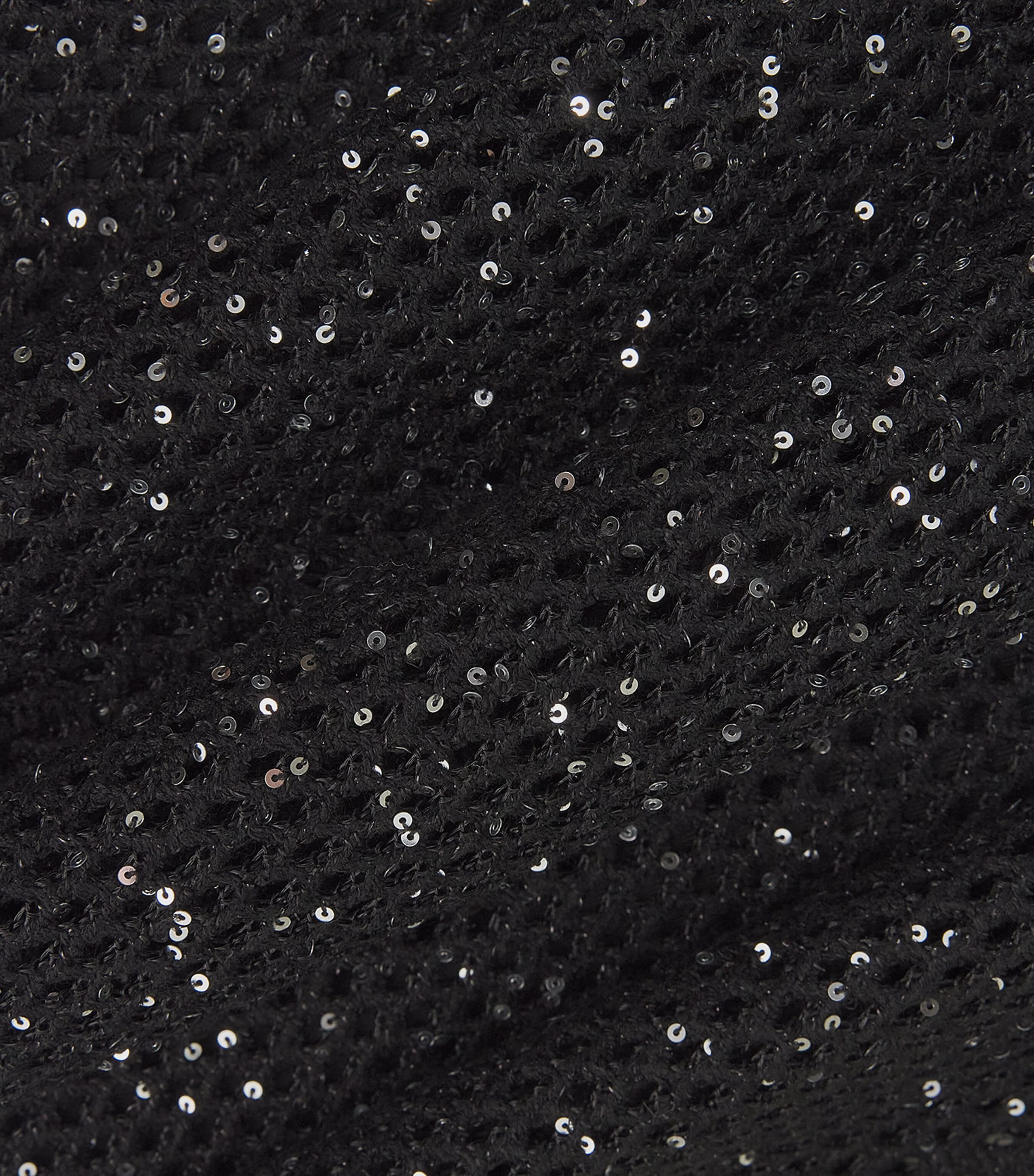 Knitted Rhinestone Maxi Dress BLACK Image 5