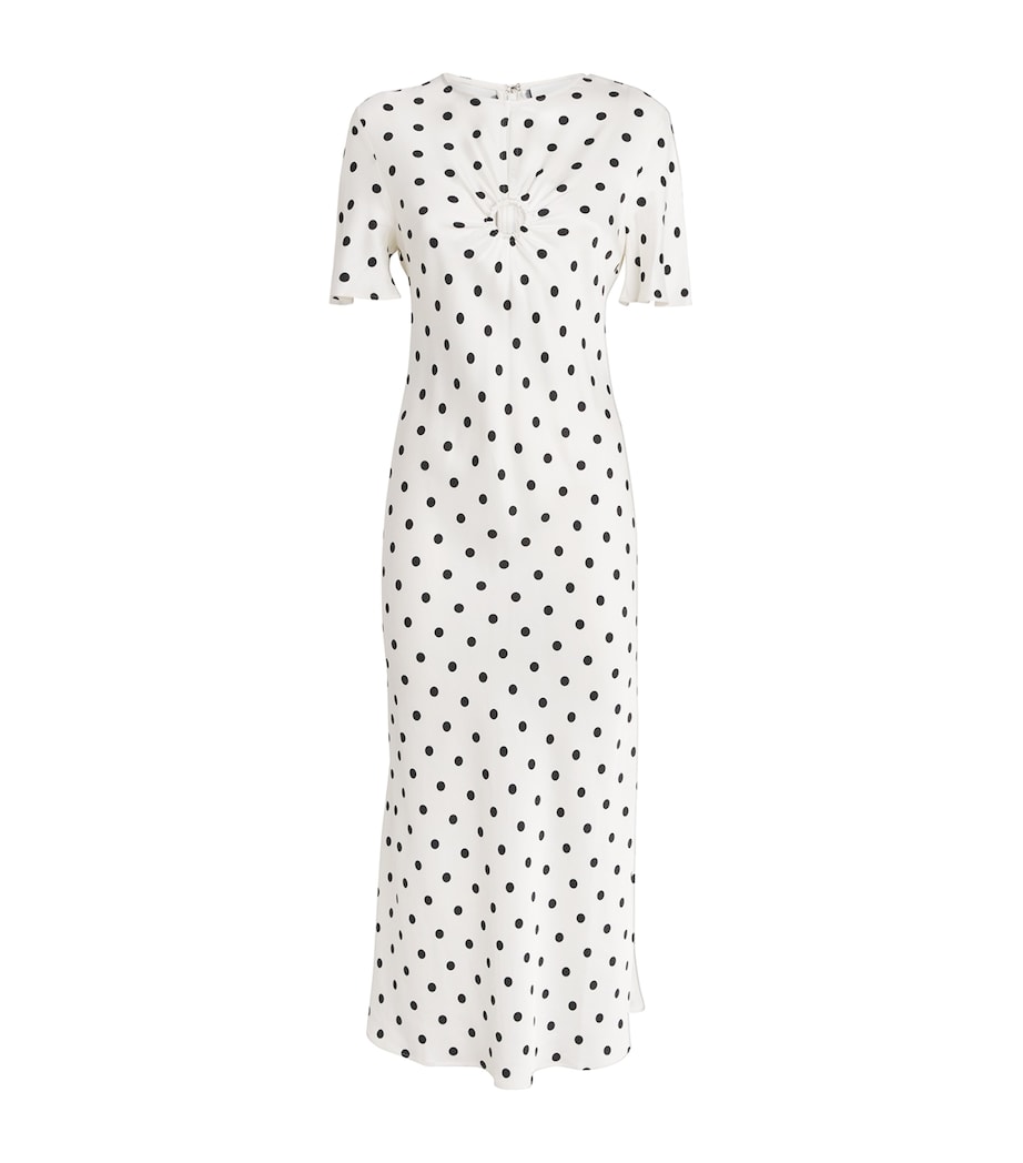 Satin Polka-Dot Maxi Dress DUAL-COLOR Image 1